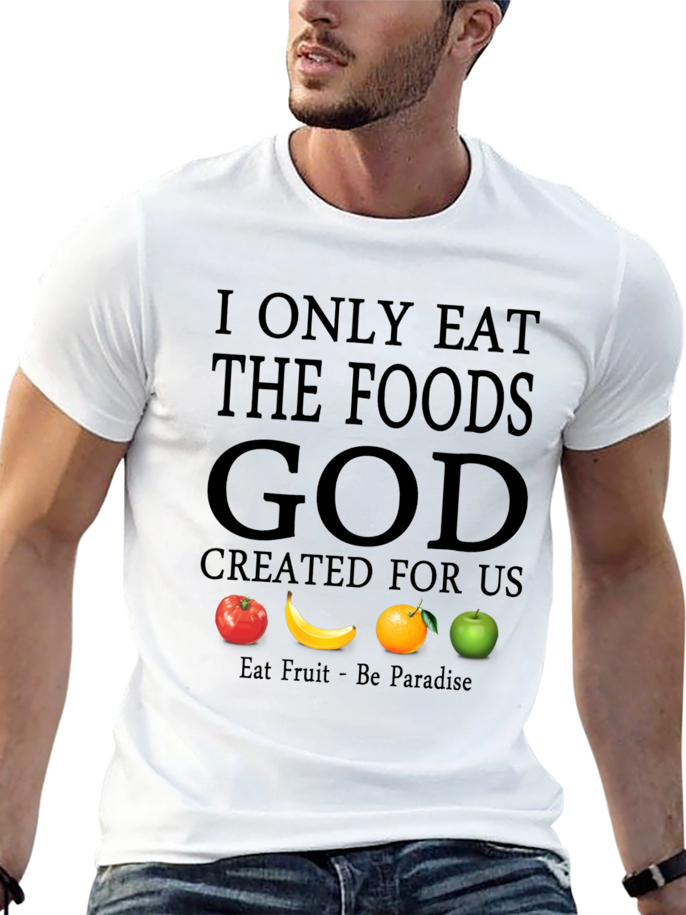 Vegan Fruit T-Shirt - Eat Like God Created! - 13