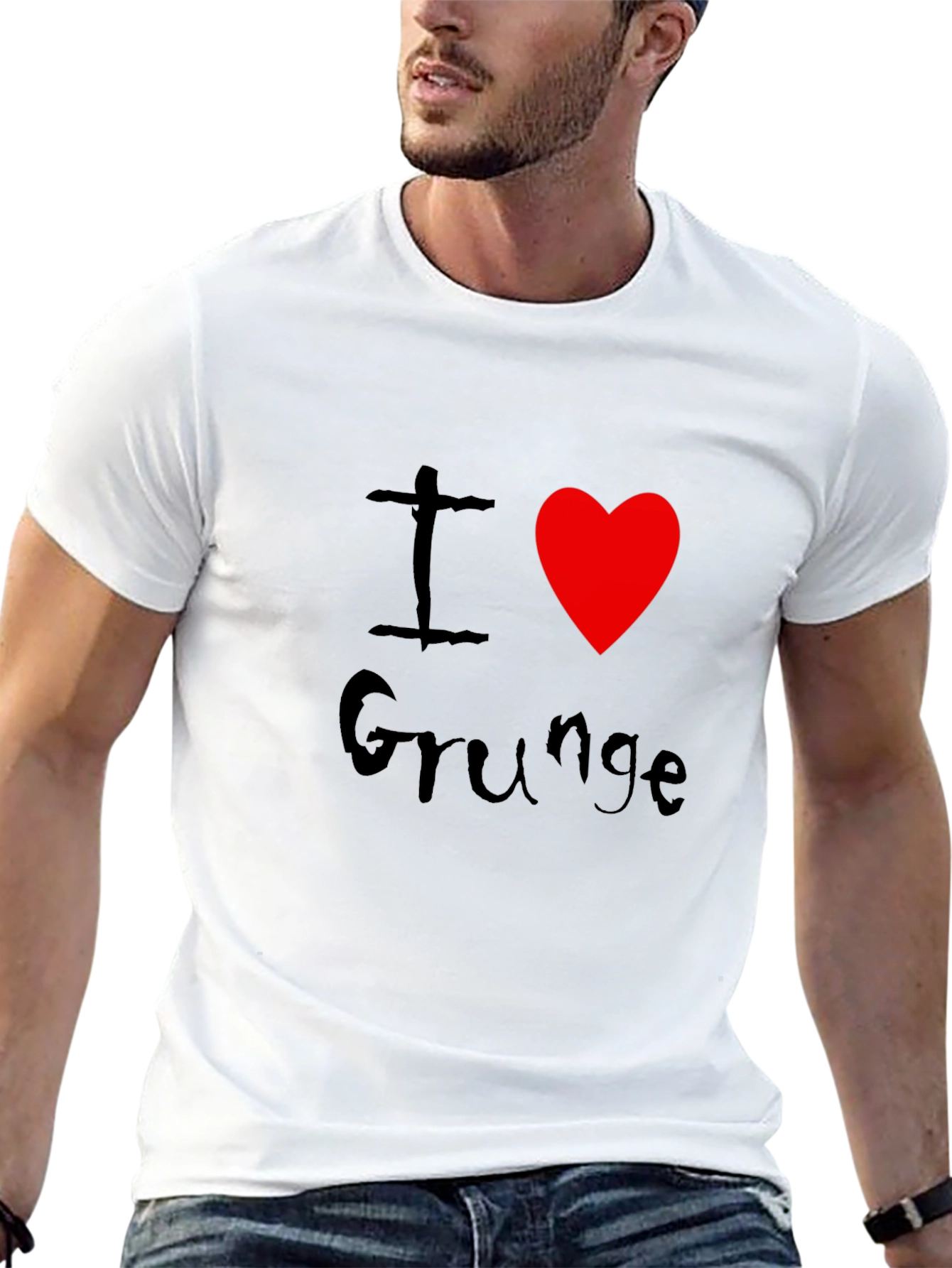 Black I Heart Grunge Black Graphic Tee view 13