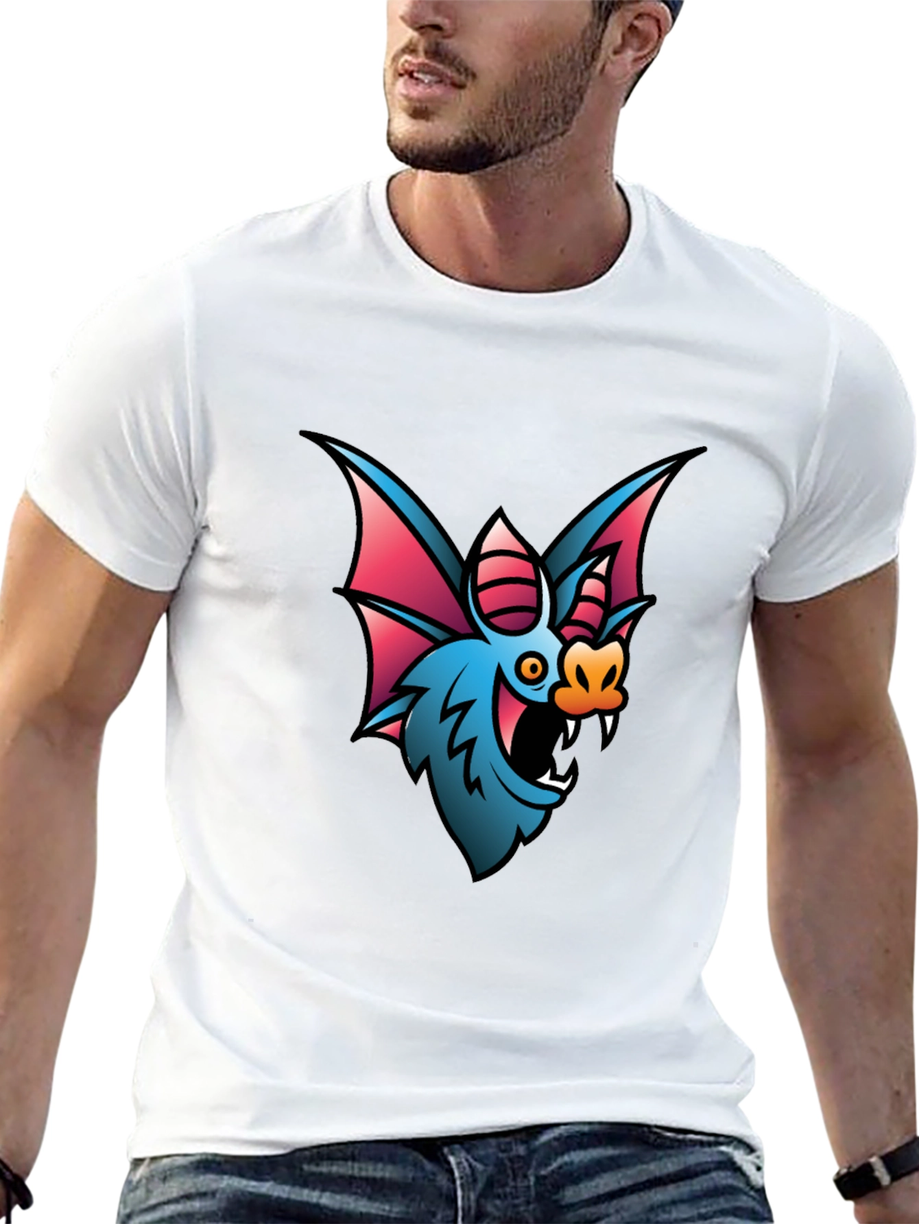 Black Bat Graphic T-Shirt - Unique & Stylish Design view 13