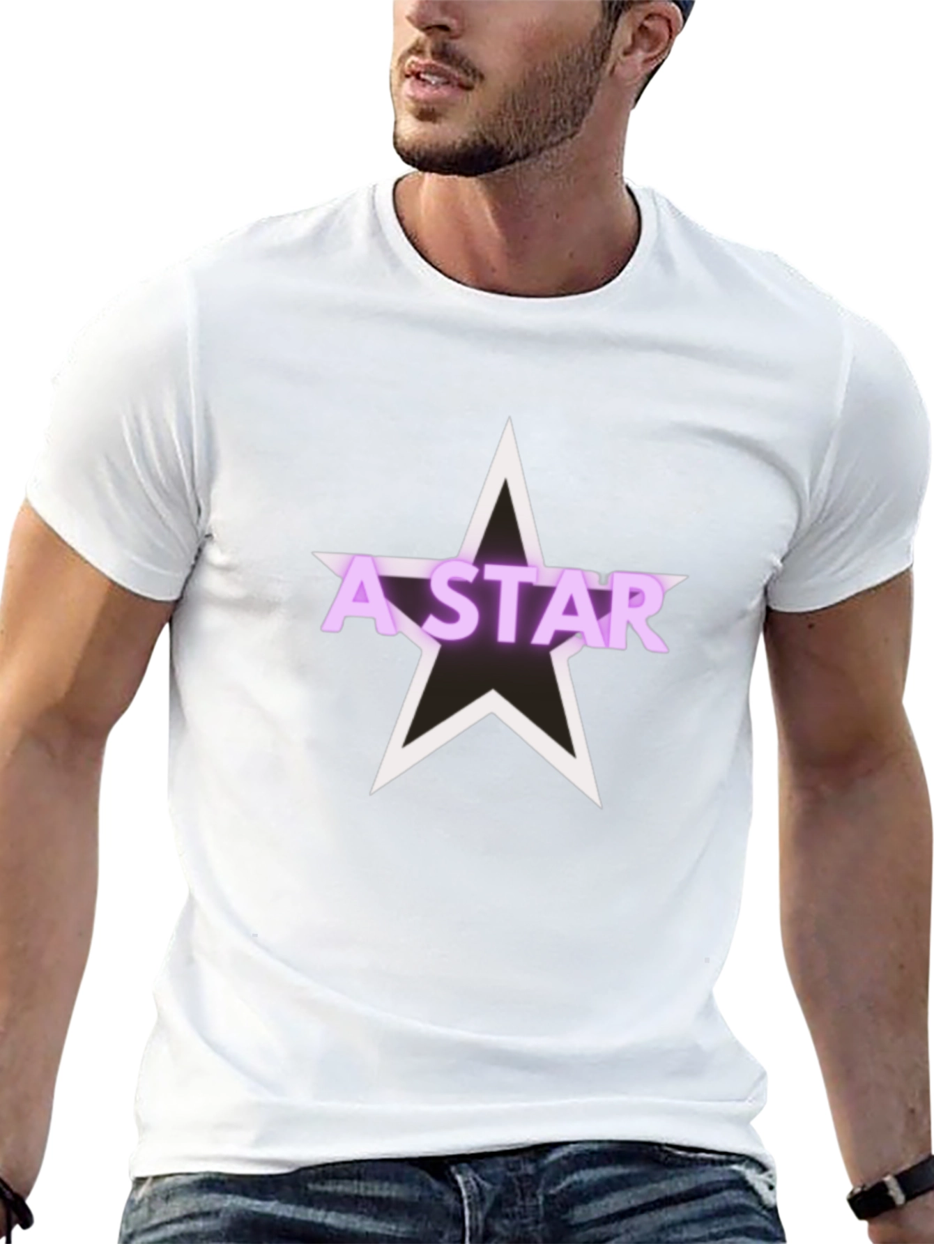 Black A-Star Graphic Tee - Men's Black Short Sleeve view 13