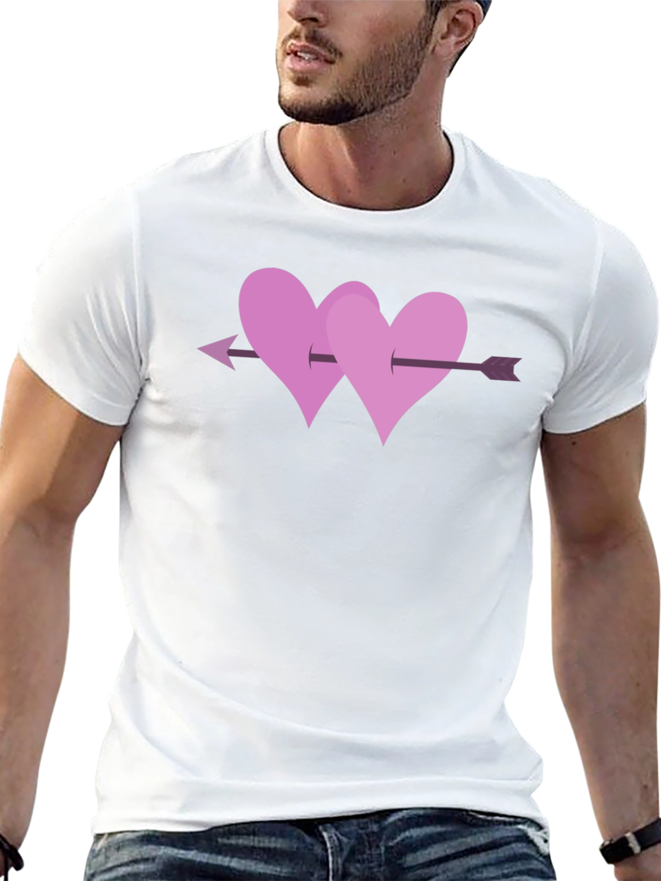 Black Love Arrow Heart T-Shirt - Valentine's Day Tee view 13