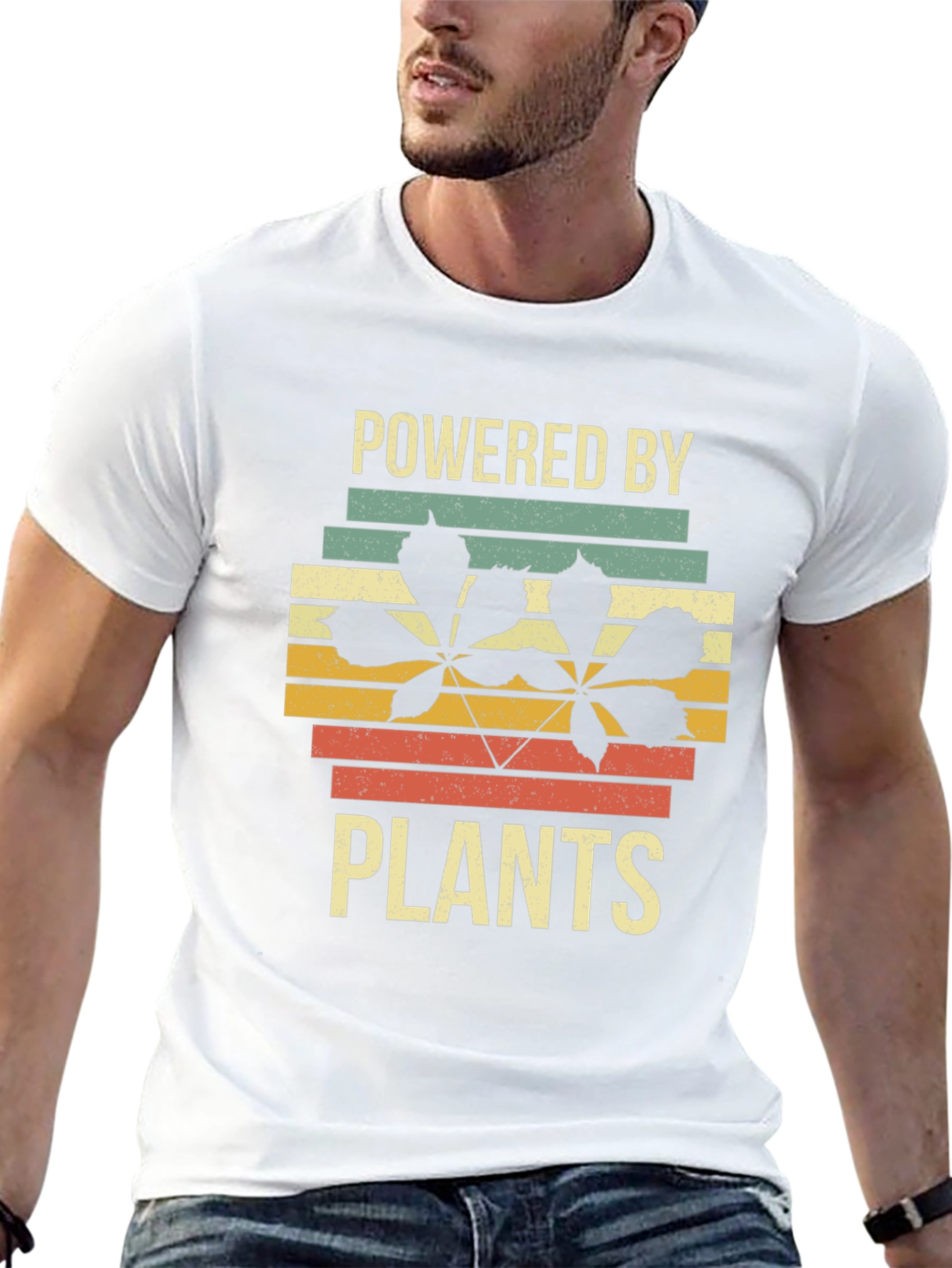 Powered by Plants Graphic Tee - Retro Style - 13