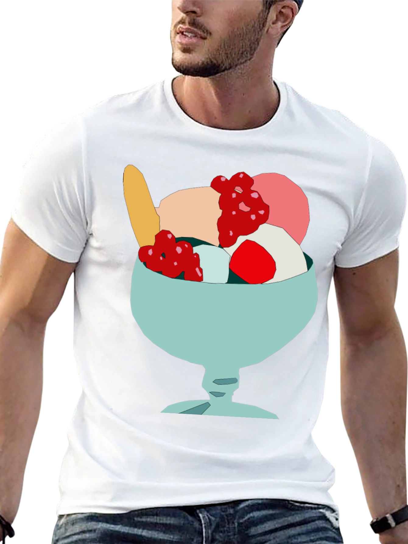 Black Ice Cream Dessert T-Shirt - Fun Novelty Graphic Tee view 13