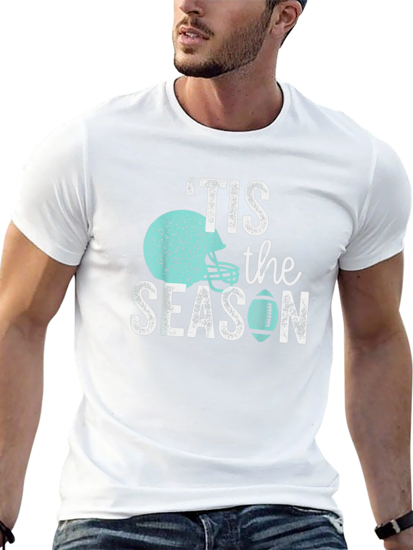 Black 'Tis The Season Football T-Shirt view 13