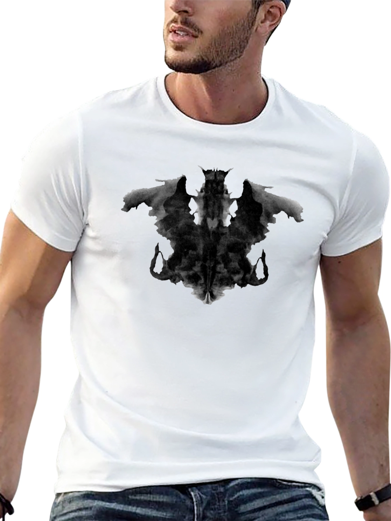 Black Rorschach Inkblot Graphic Tee - Classic Black view 13