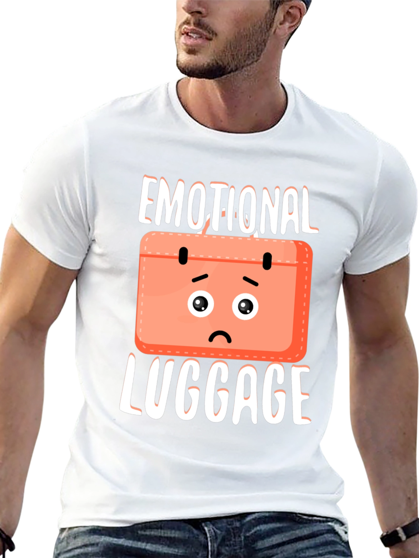 Black Emotional Baggage T-Shirt - Funny Novelty Tee view 13