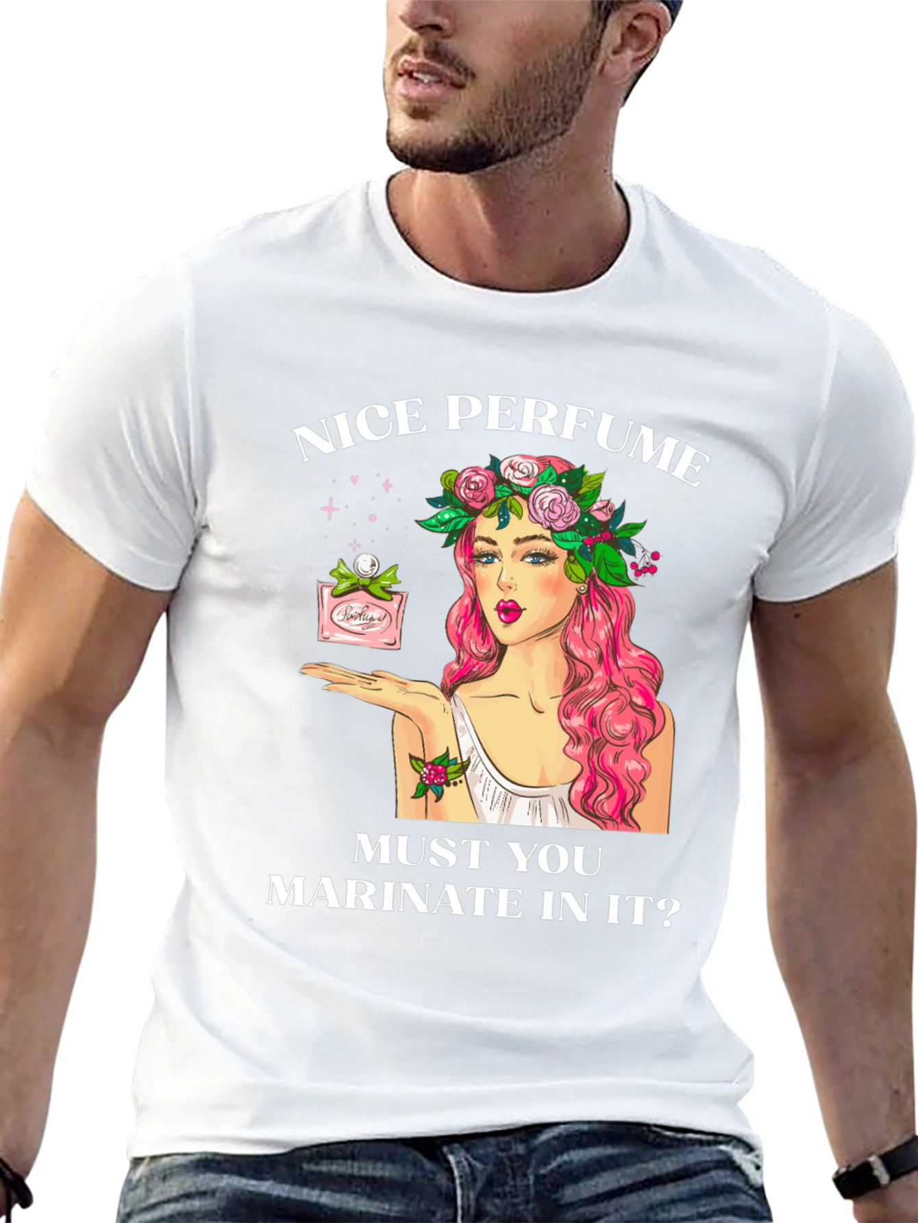 Black Nice Perfume T-Shirt - Funny Sarcastic Tee view 13