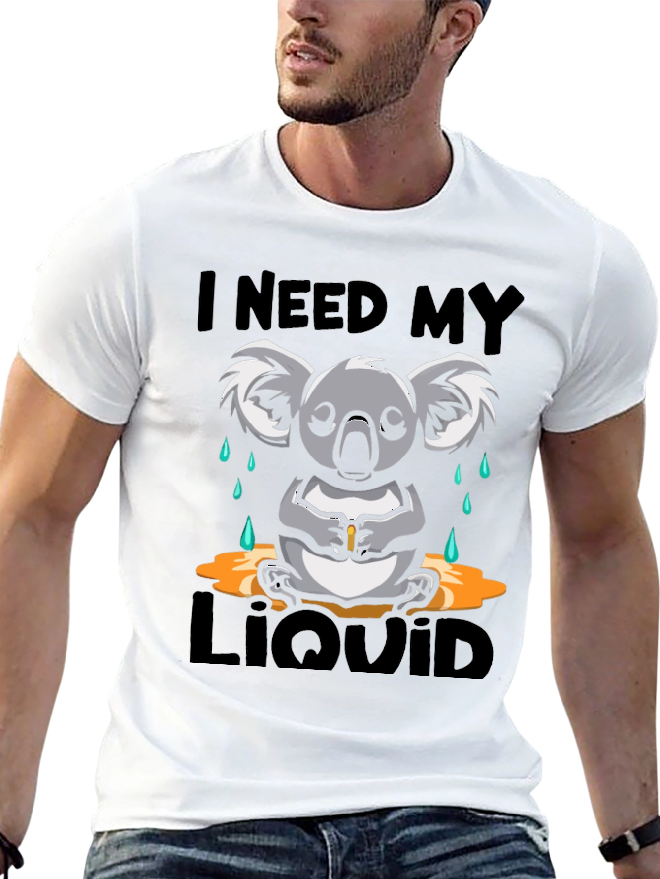 Black I Need My Liquid Koala Graphic Tee view 13