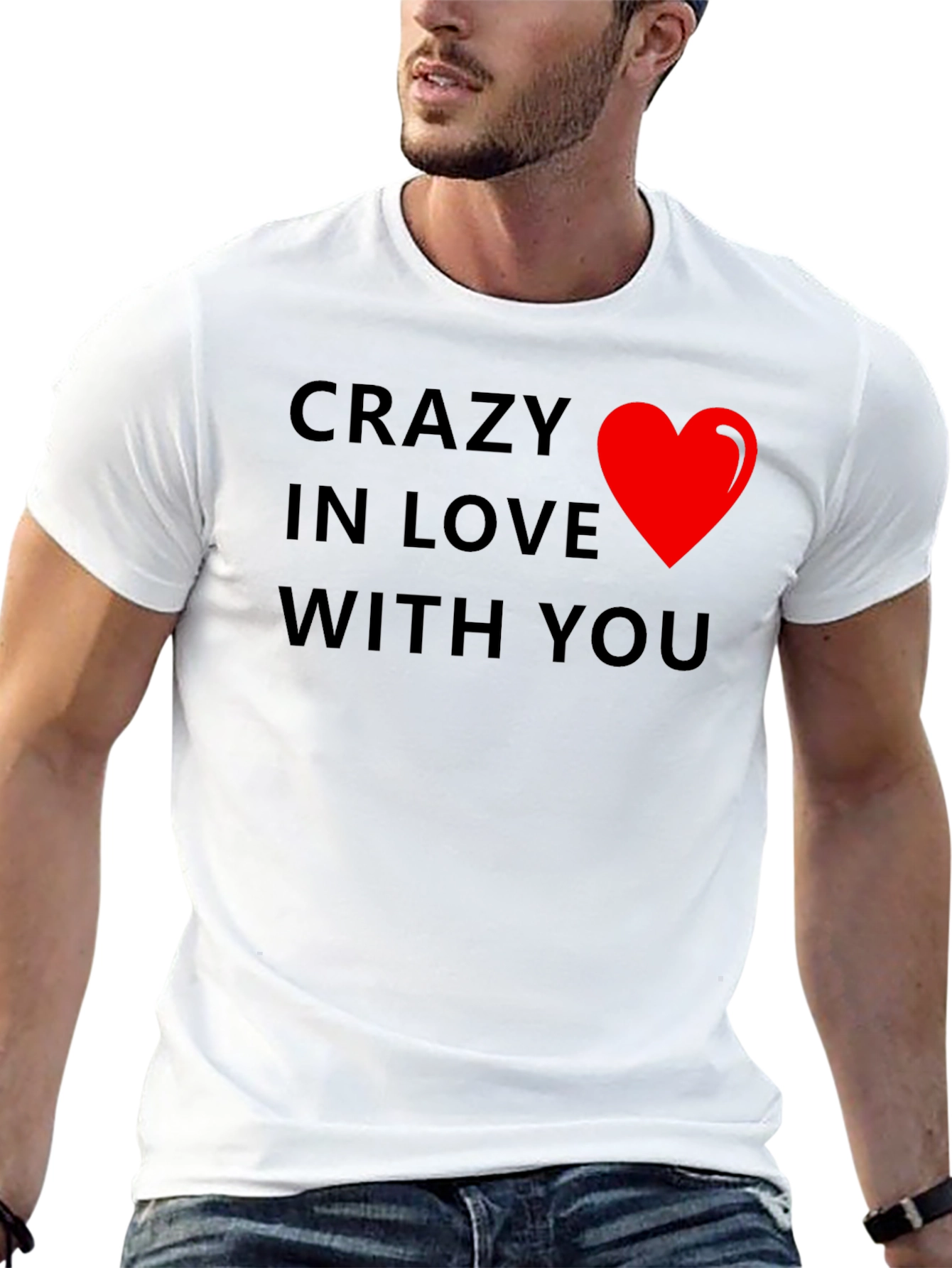 Black Crazy In Love With You T-Shirt view 13