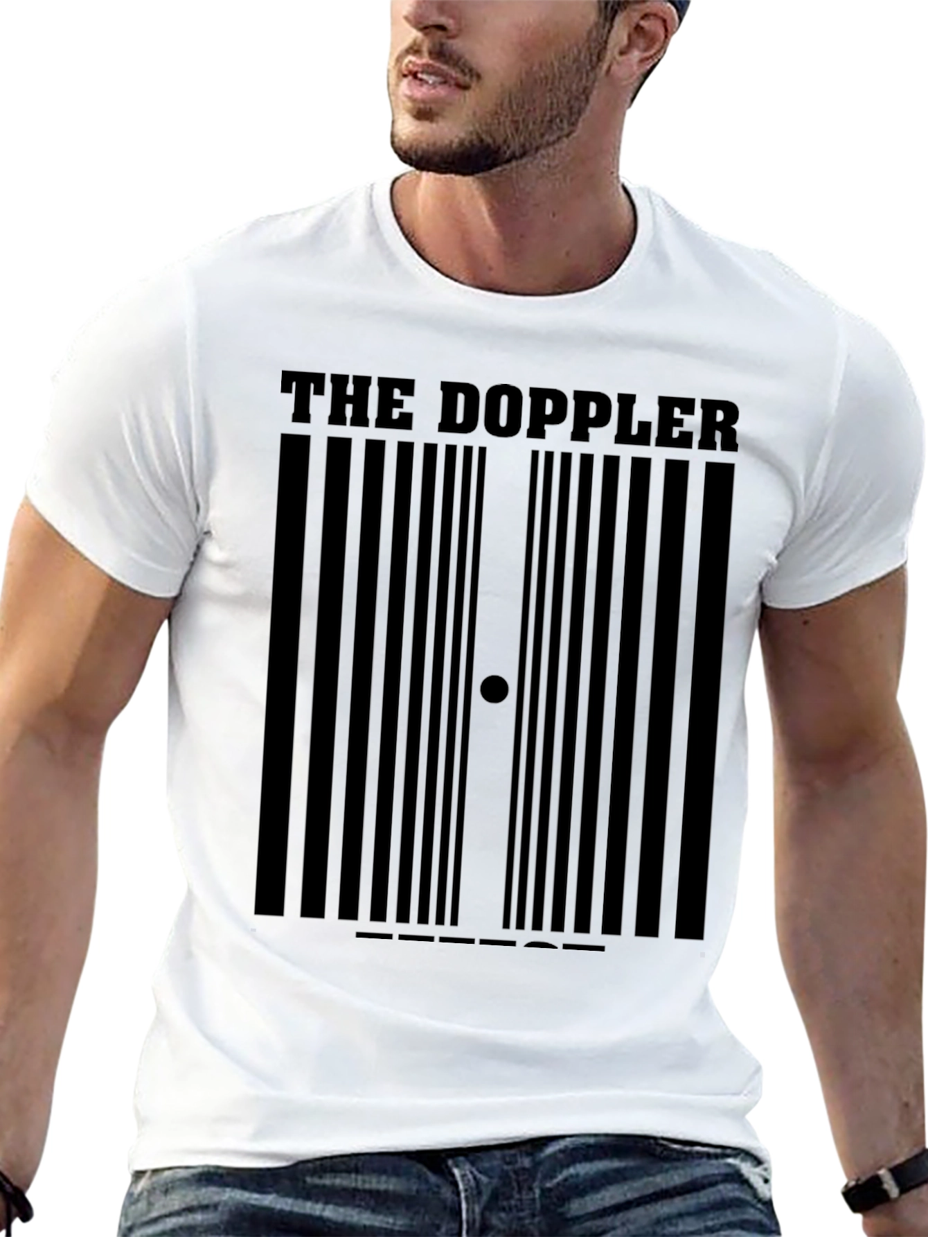 Black The Doppler Barcode Black T-Shirt view 13