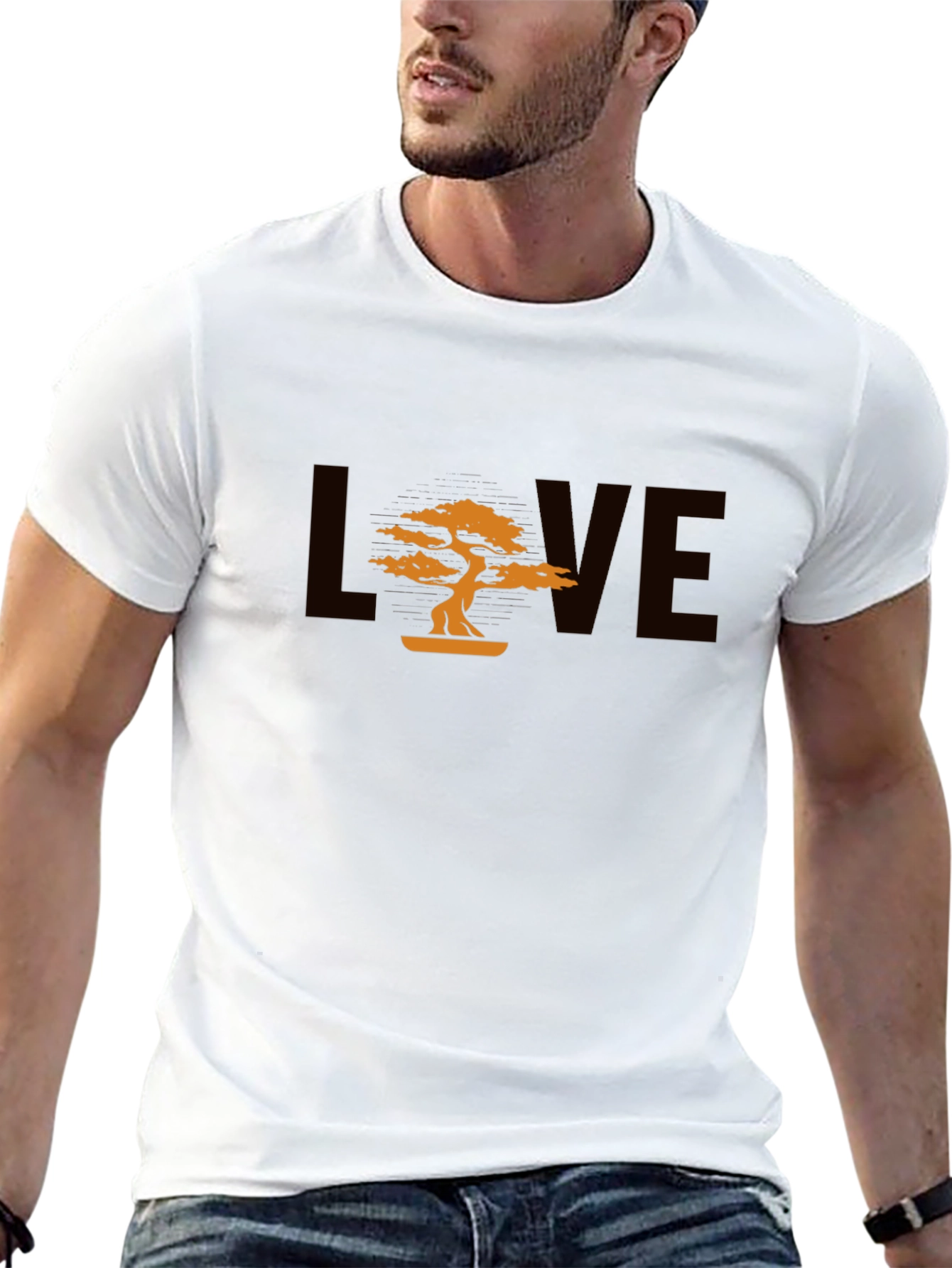 Black Bonsai Tree Love Graphic T-Shirt - Stylish & Unique view 13