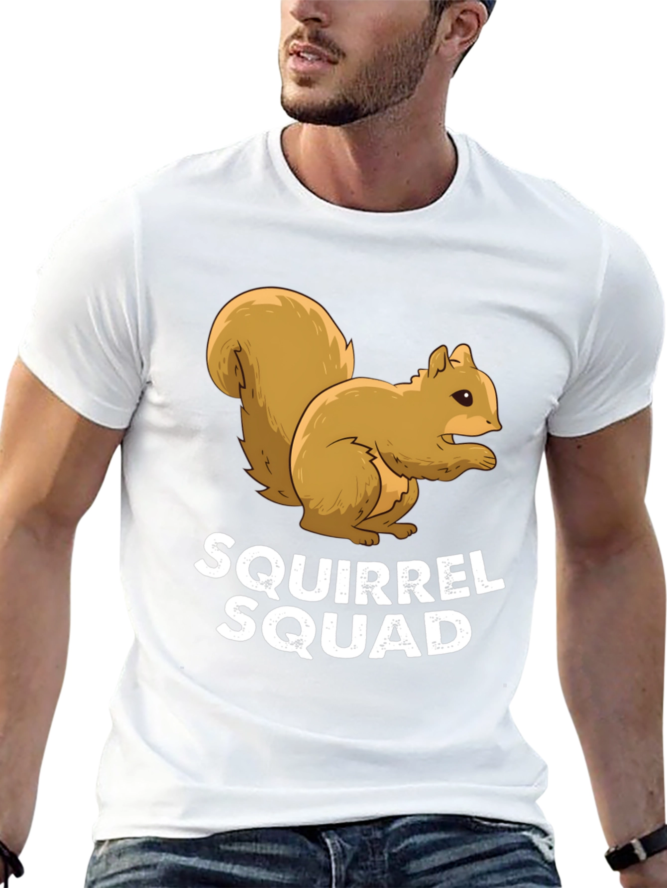 Black Squirrel Squad Graphic Tee - Black Crew Neck Shirt view 13