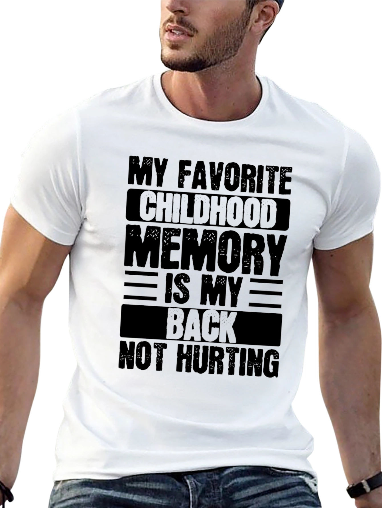Black Funny My Favorite Childhood Memory T-Shirt view 13