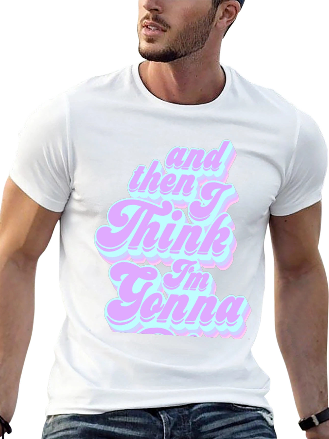 Black Retro "And Then I Think I'm Gonna" T-Shirt view 13