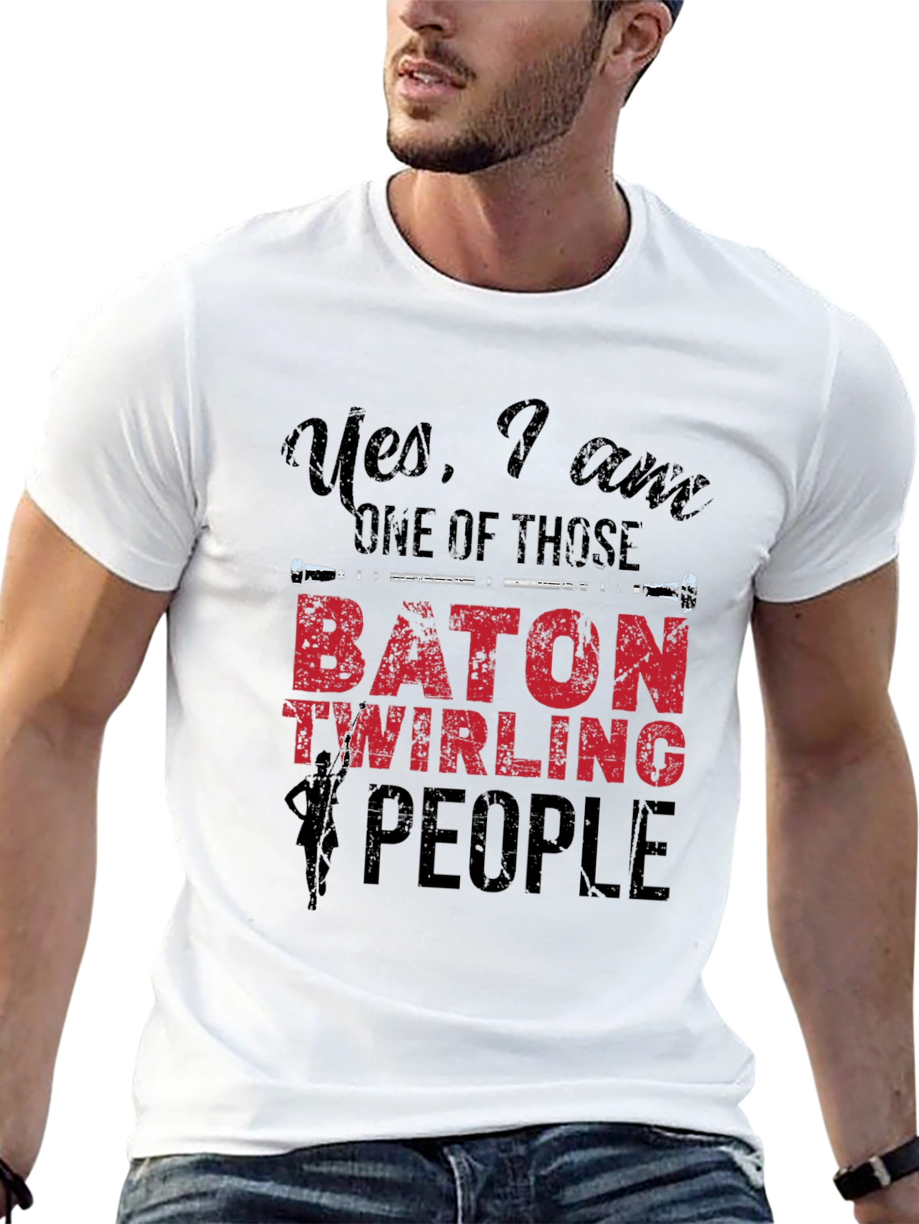 Black Baton Twirling People Graphic Tee view 13