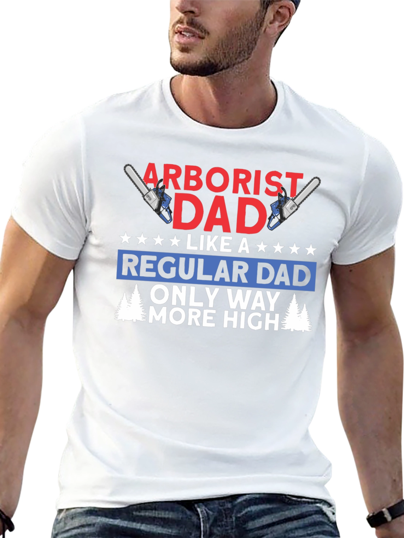 Black Arborist Dad T-Shirt - Funny Tree Worker Gift view 13