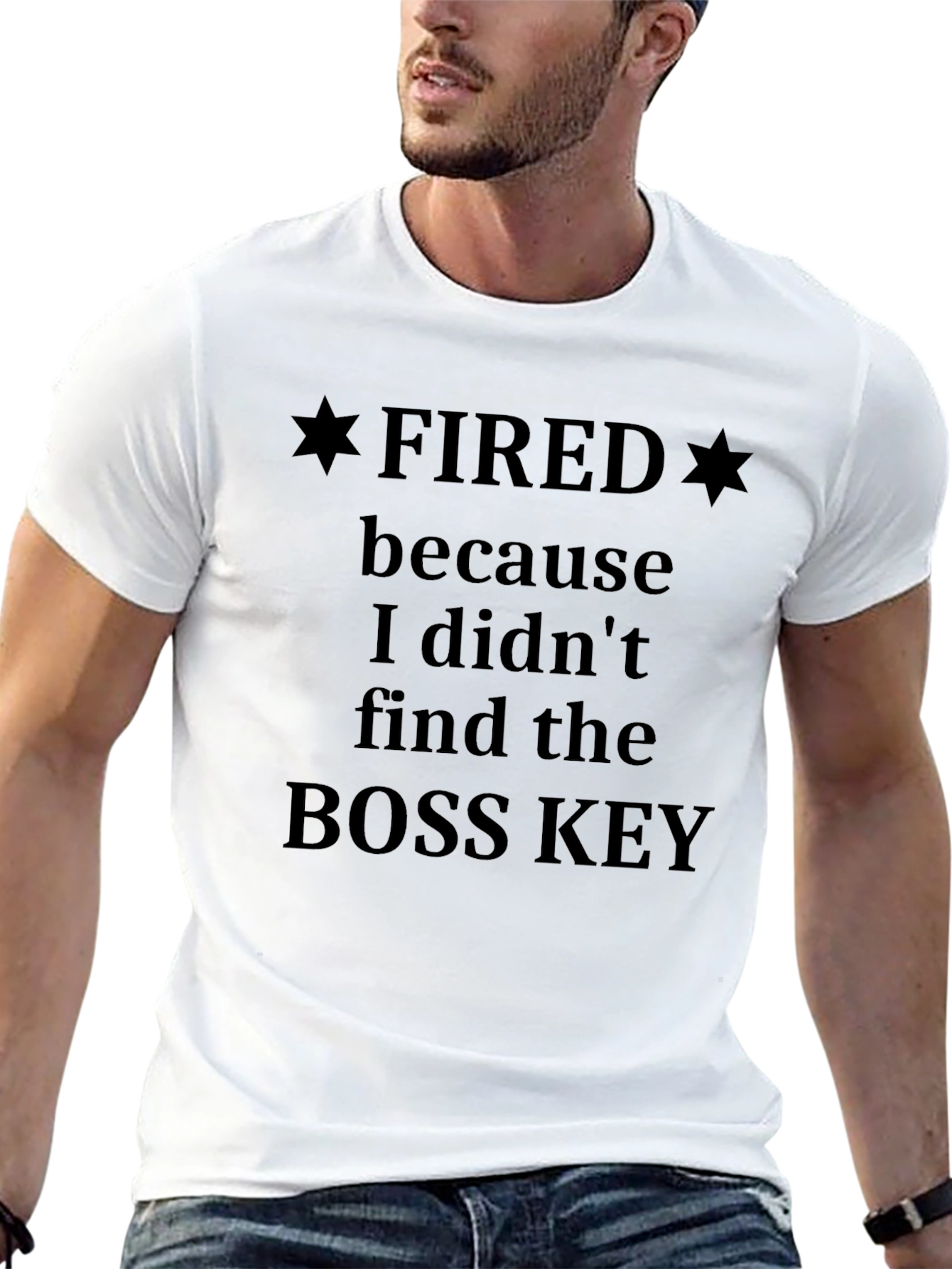 Black Fired Boss Key T-Shirt - Funny Novelty Tee view 13
