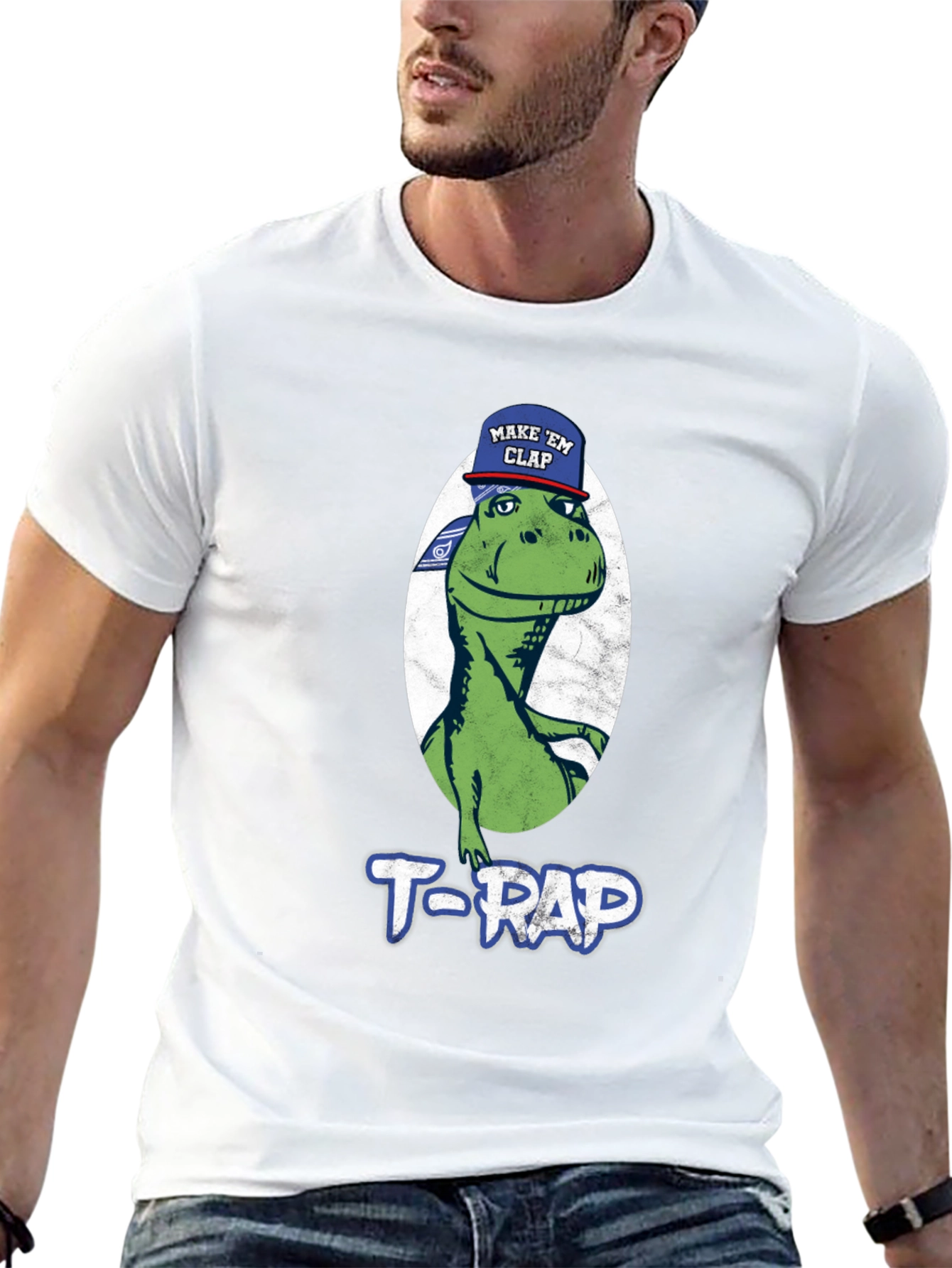 Black T-RAP Dinosaur Graphic Tee - Make 'em Clap view 13