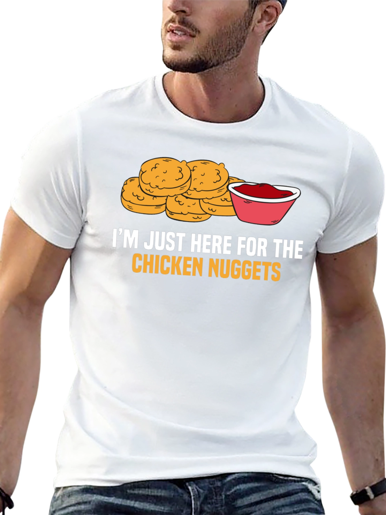 Black Chicken Nugget Lover T-Shirt view 13
