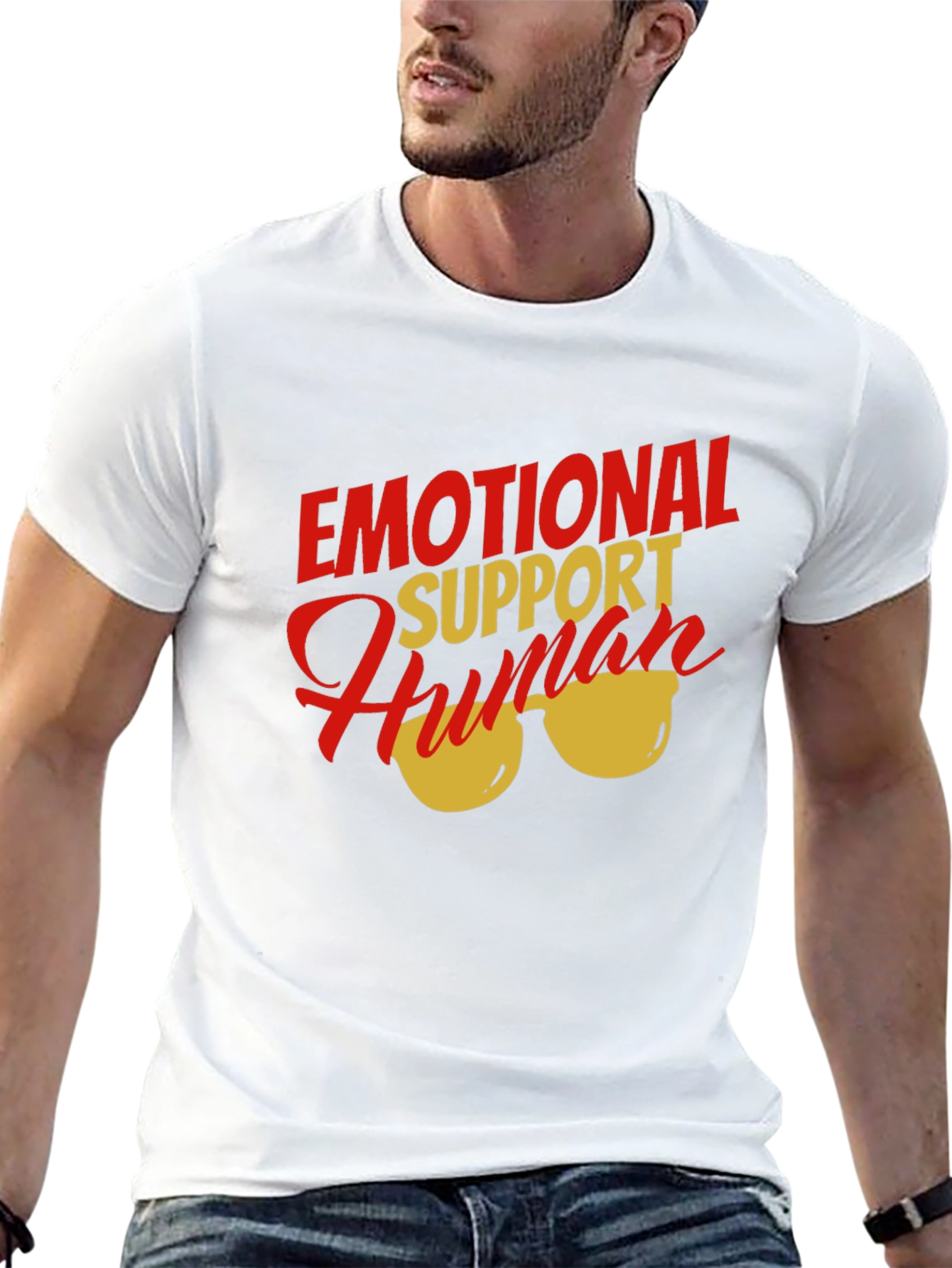 Black Emotional Support Human T-Shirt view 13