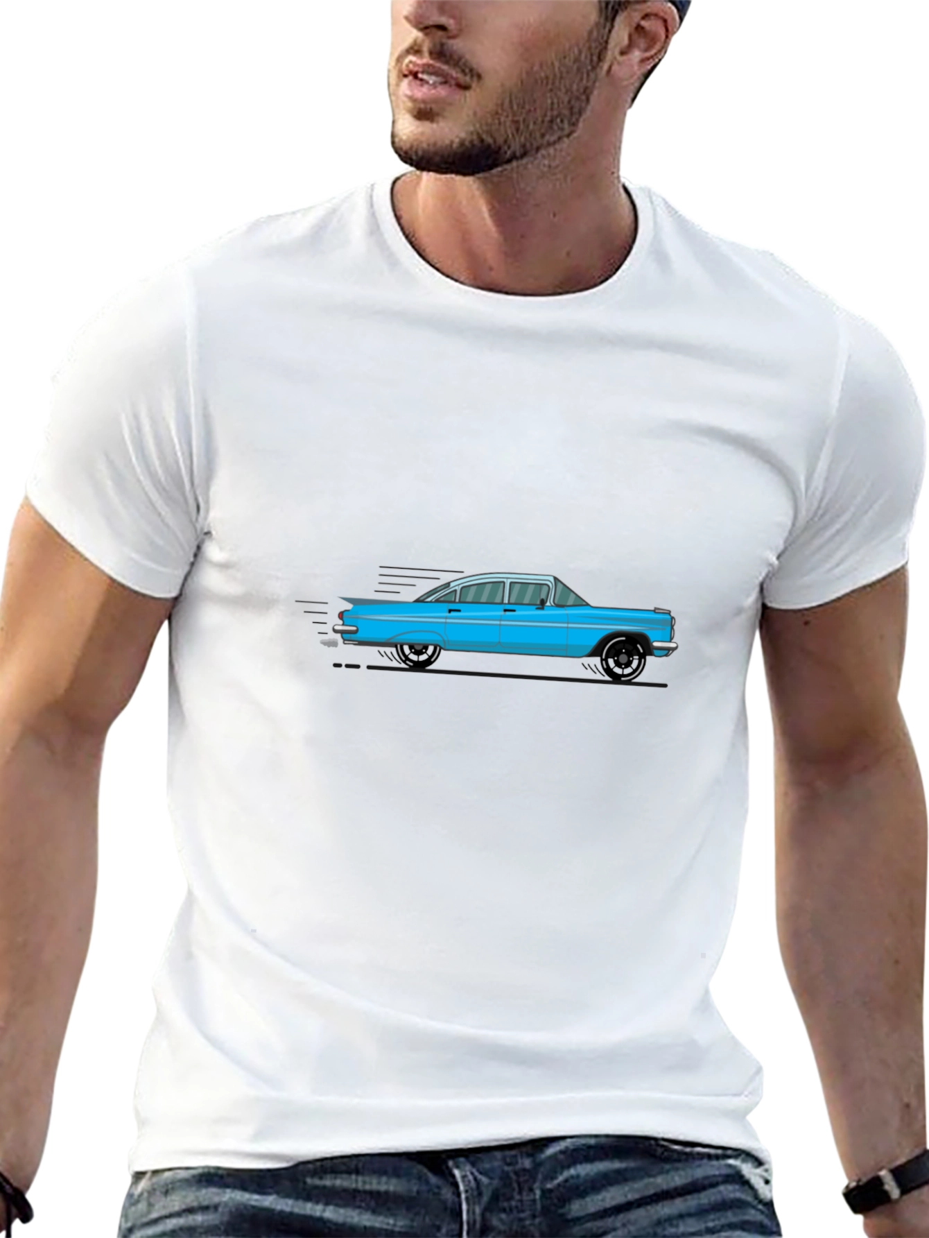 Black Classic Car Graphic Tee - Black T-Shirt view 13