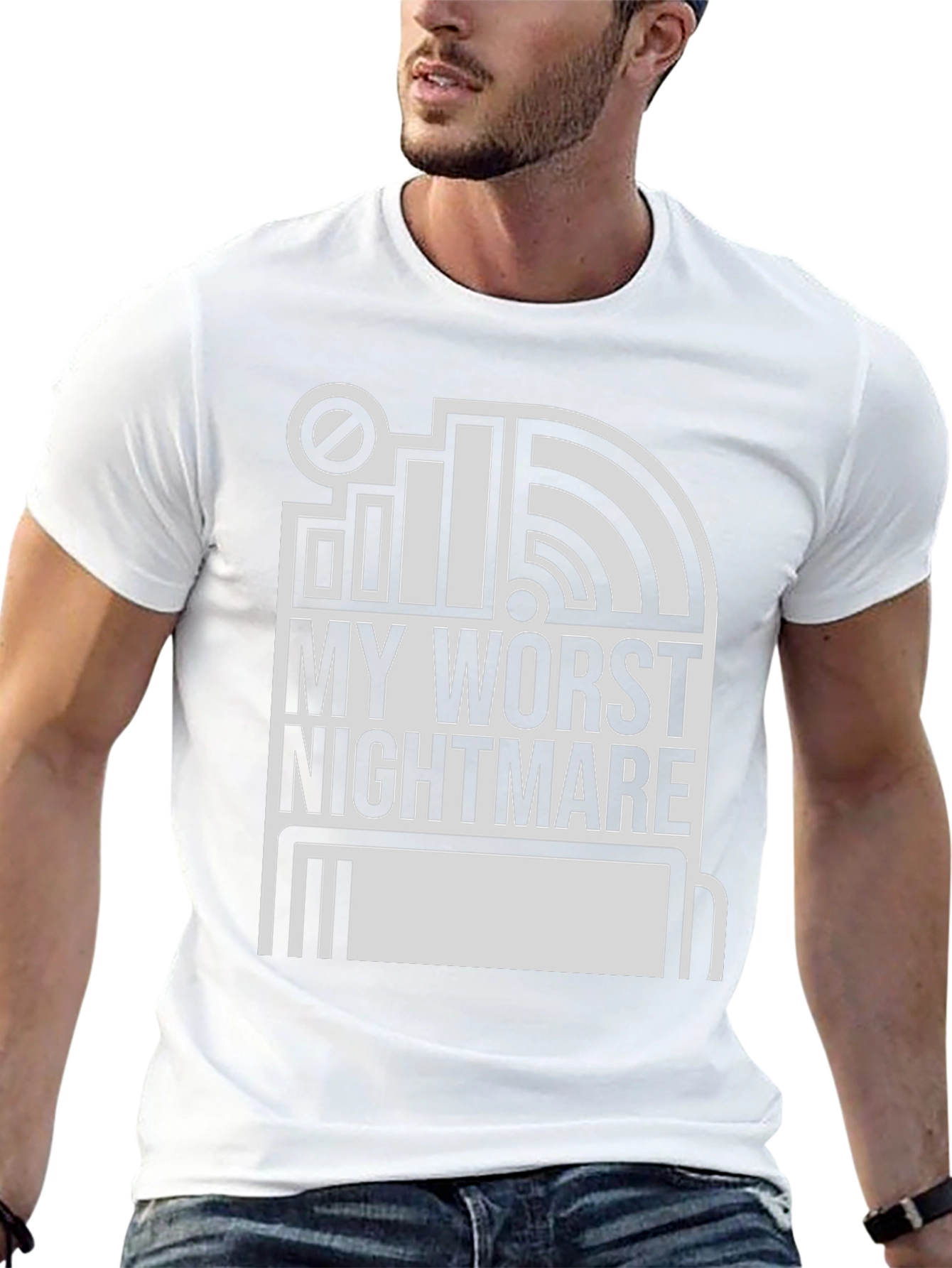 Black My Worst Nightmare Graphic T-Shirt - Tech Humor Tee view 13