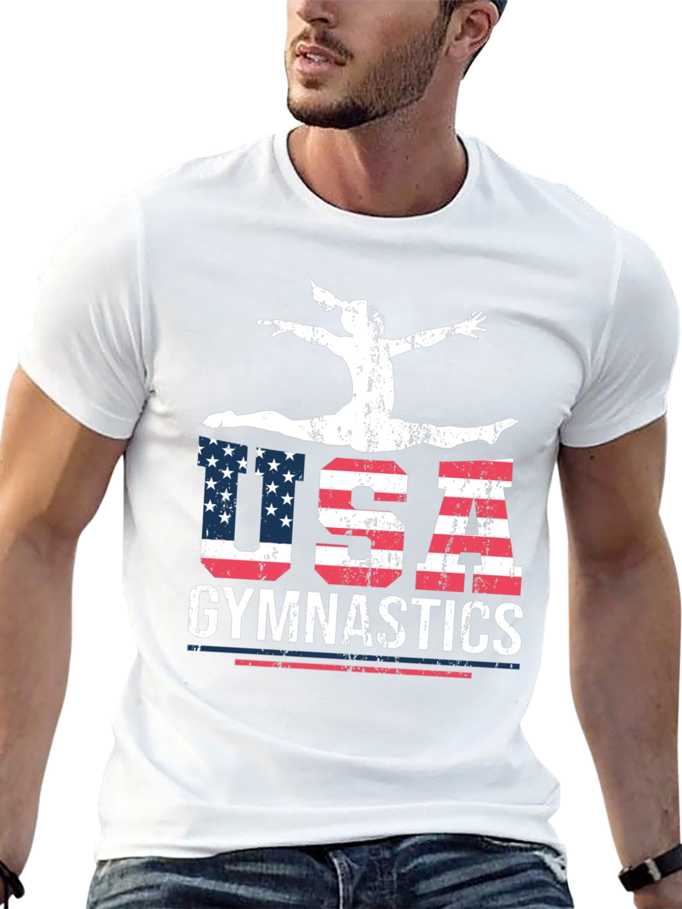 Black USA Gymnastics Graphic T-Shirt - Black view 13