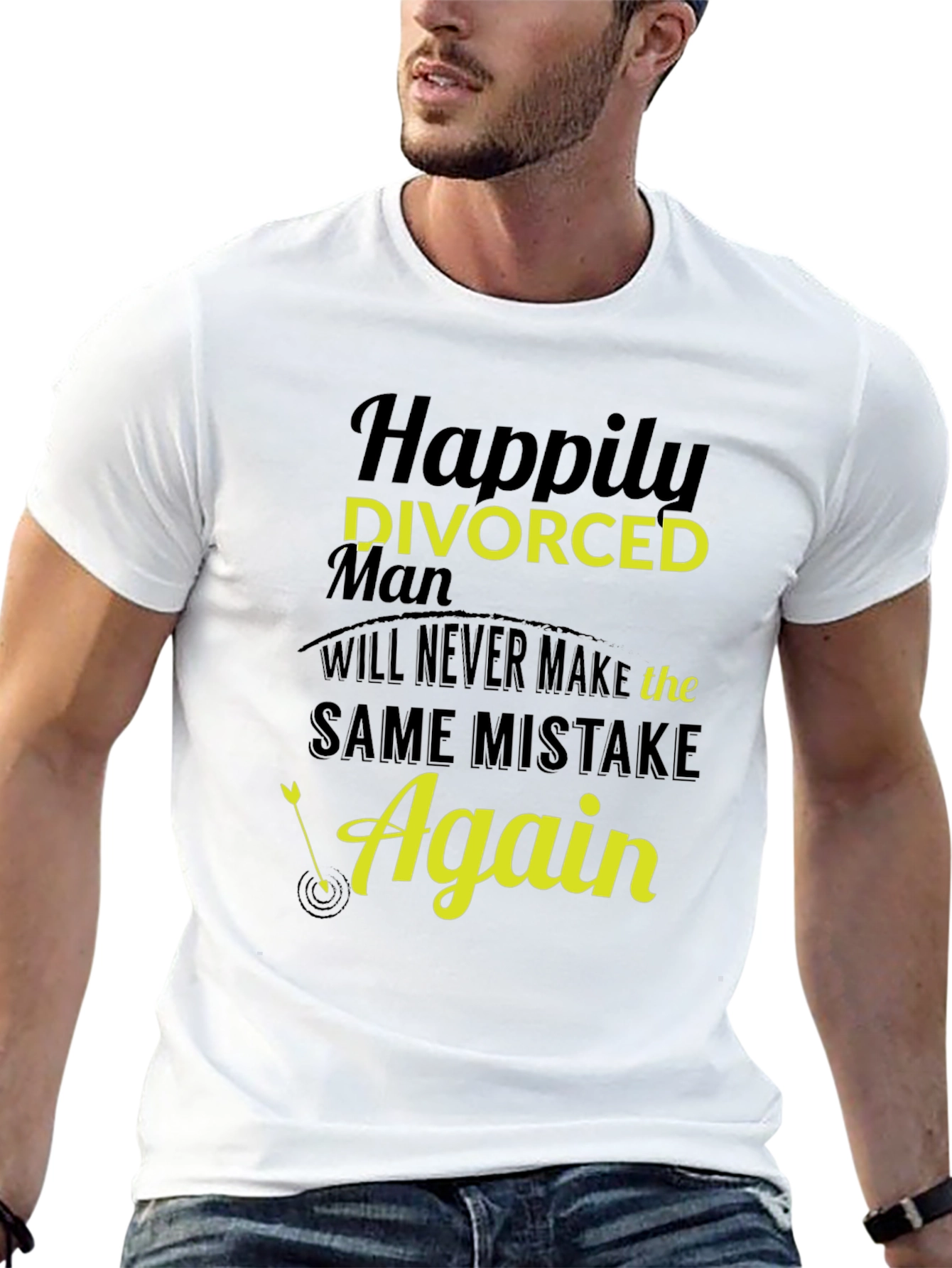 Black Happily Divorced Man T-Shirt: Never Make the Same Mistake Again view 13