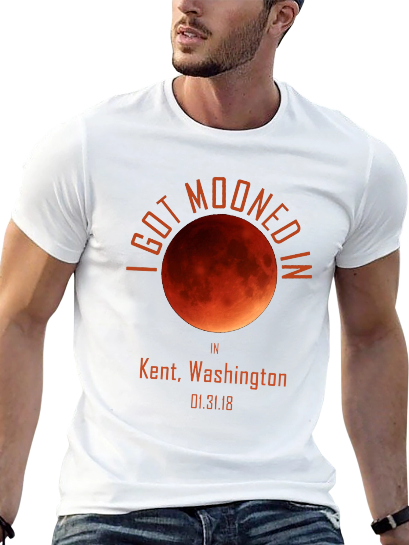 Black I Got Mooned In Kent, WA T-Shirt view 13