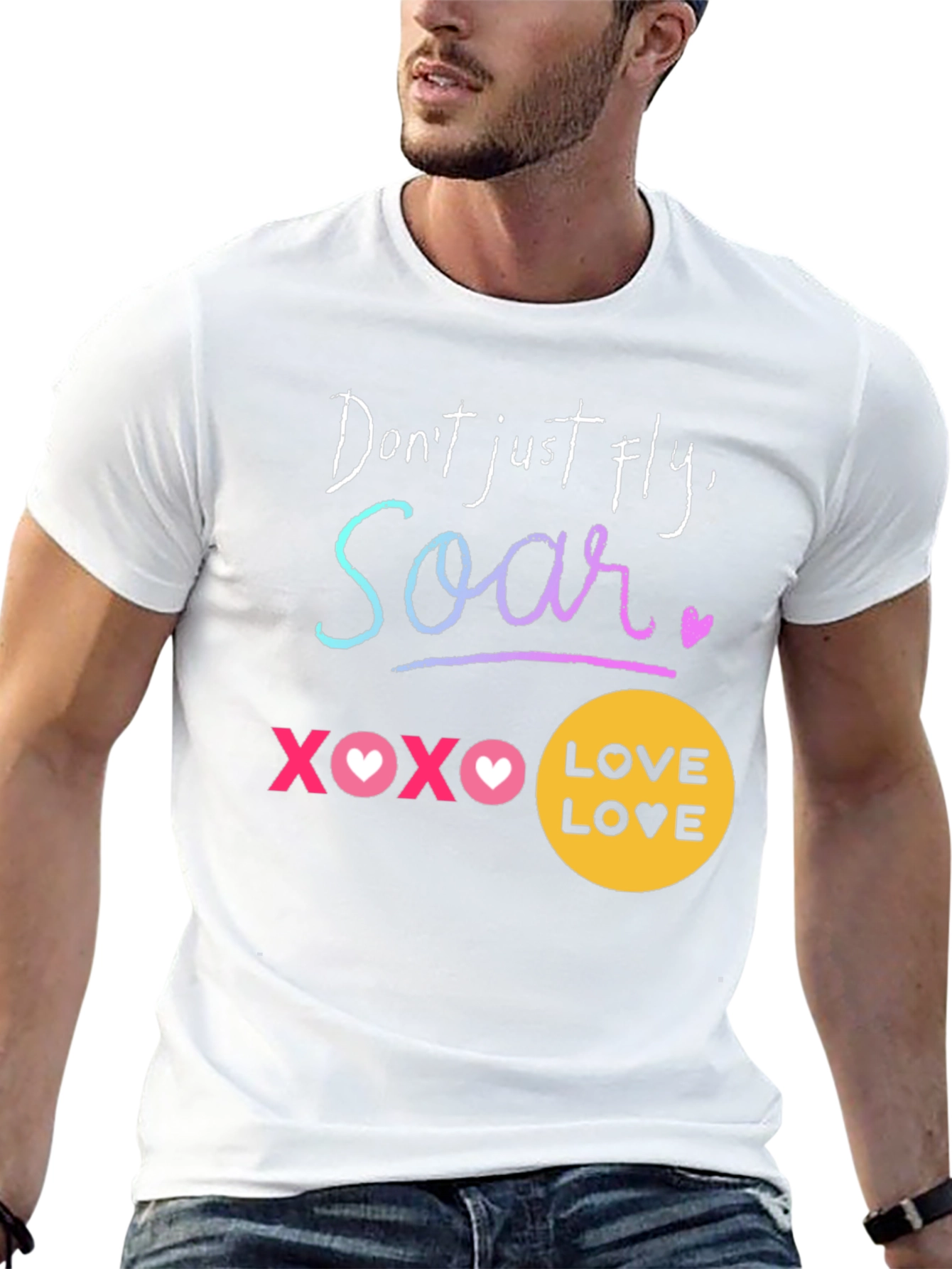 Black Inspirational Soar Graphic Tee -  Black view 13