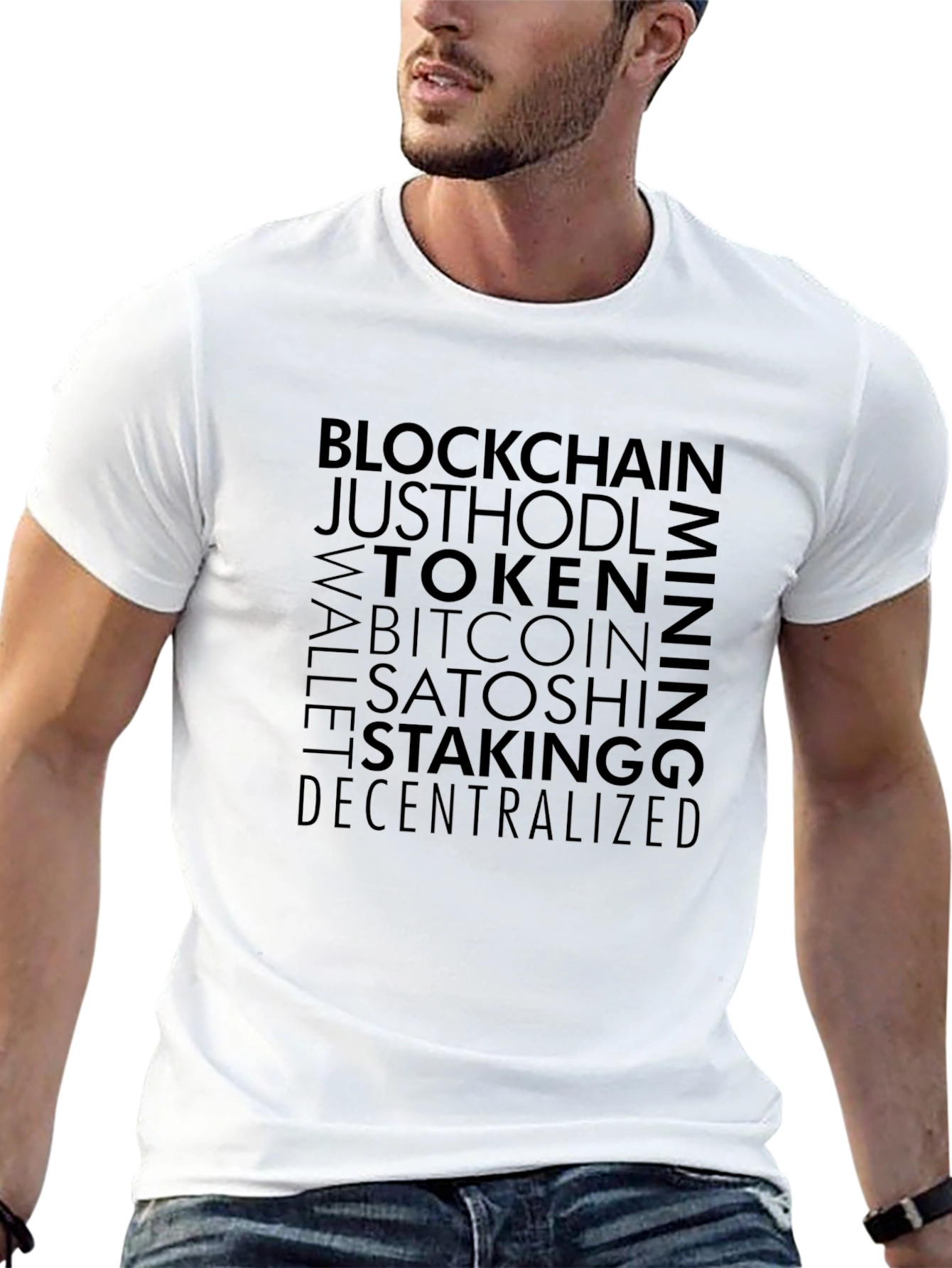Black Crypto Enthusiast Tee: Blockchain Bitcoin Mining Design view 13