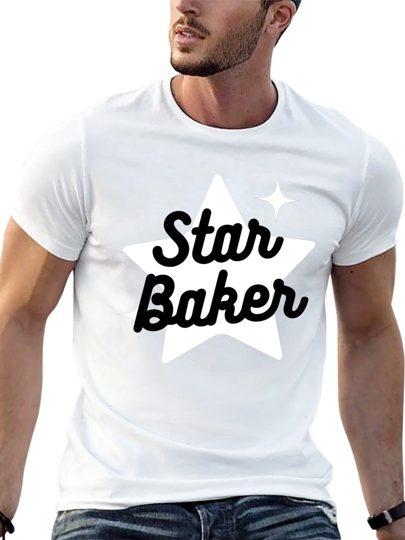 Black Star Baker Black Tee - Baking Enthusiast Apparel view 13