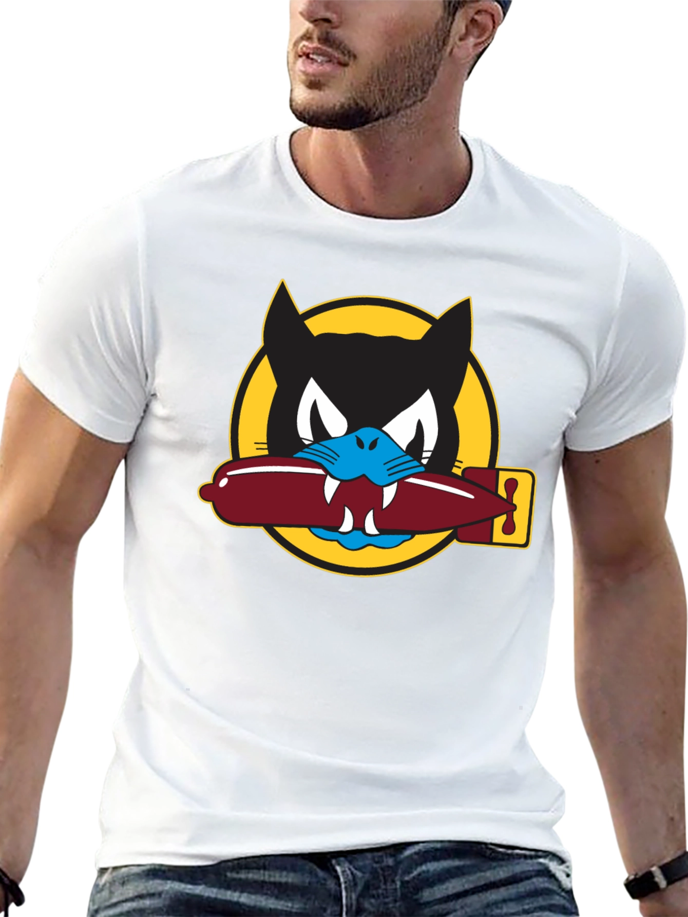 Black Black Cats Squadron Graphic Tee view 13