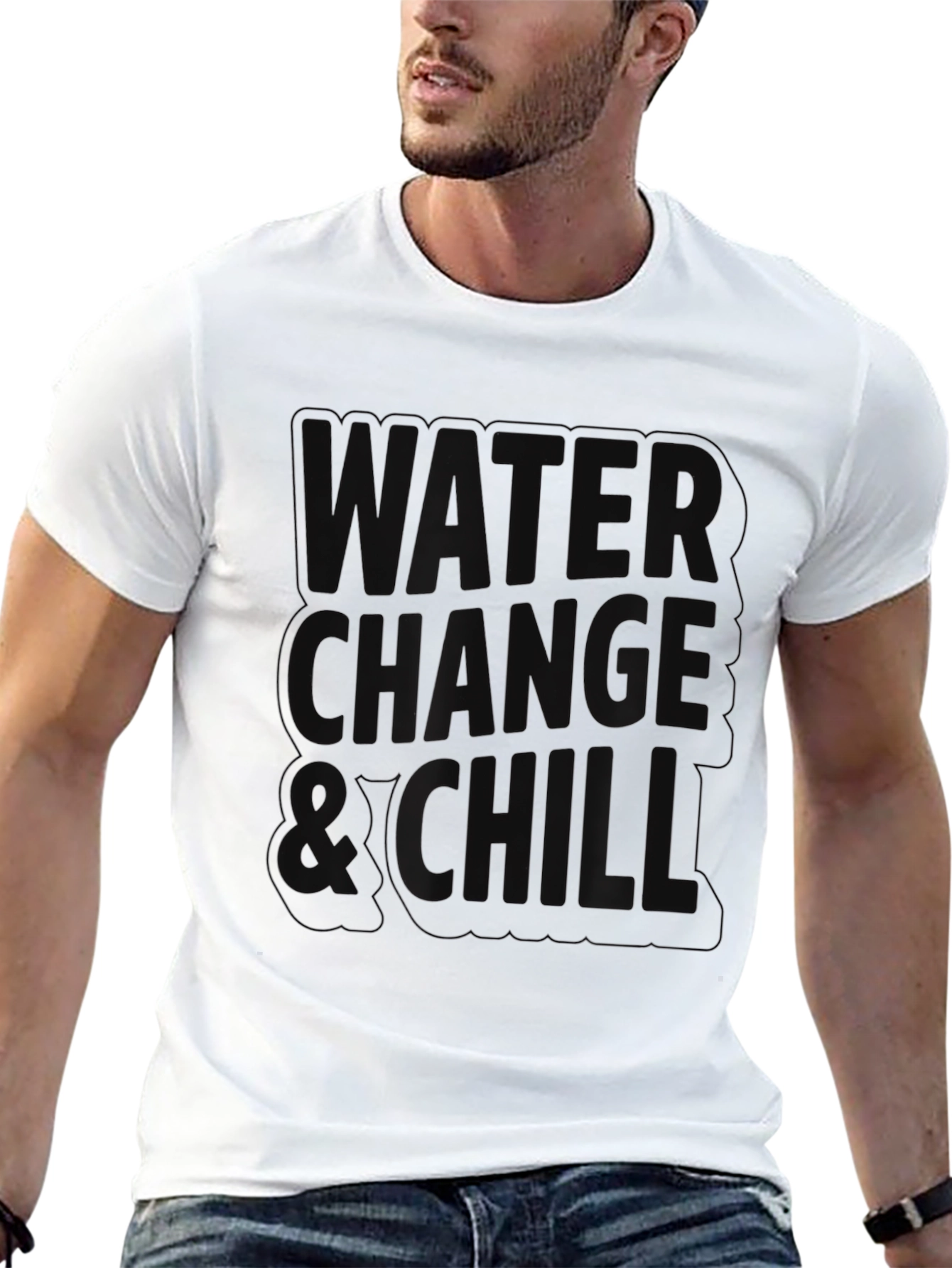 Black Water Change & Chill Black Graphic Tee view 13
