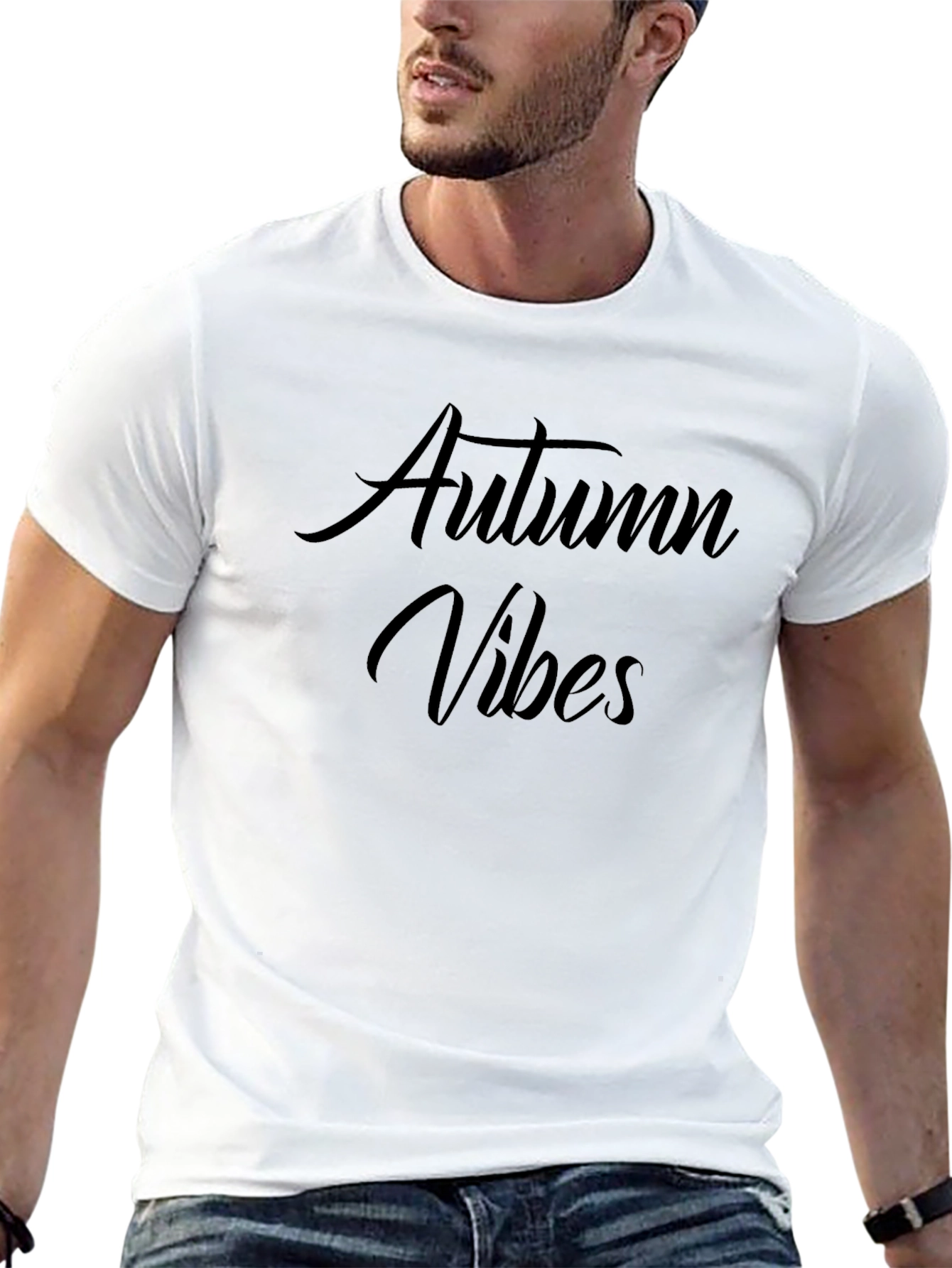 Black Autumn Vibes Graphic T-Shirt - Soft Cotton Blend view 13