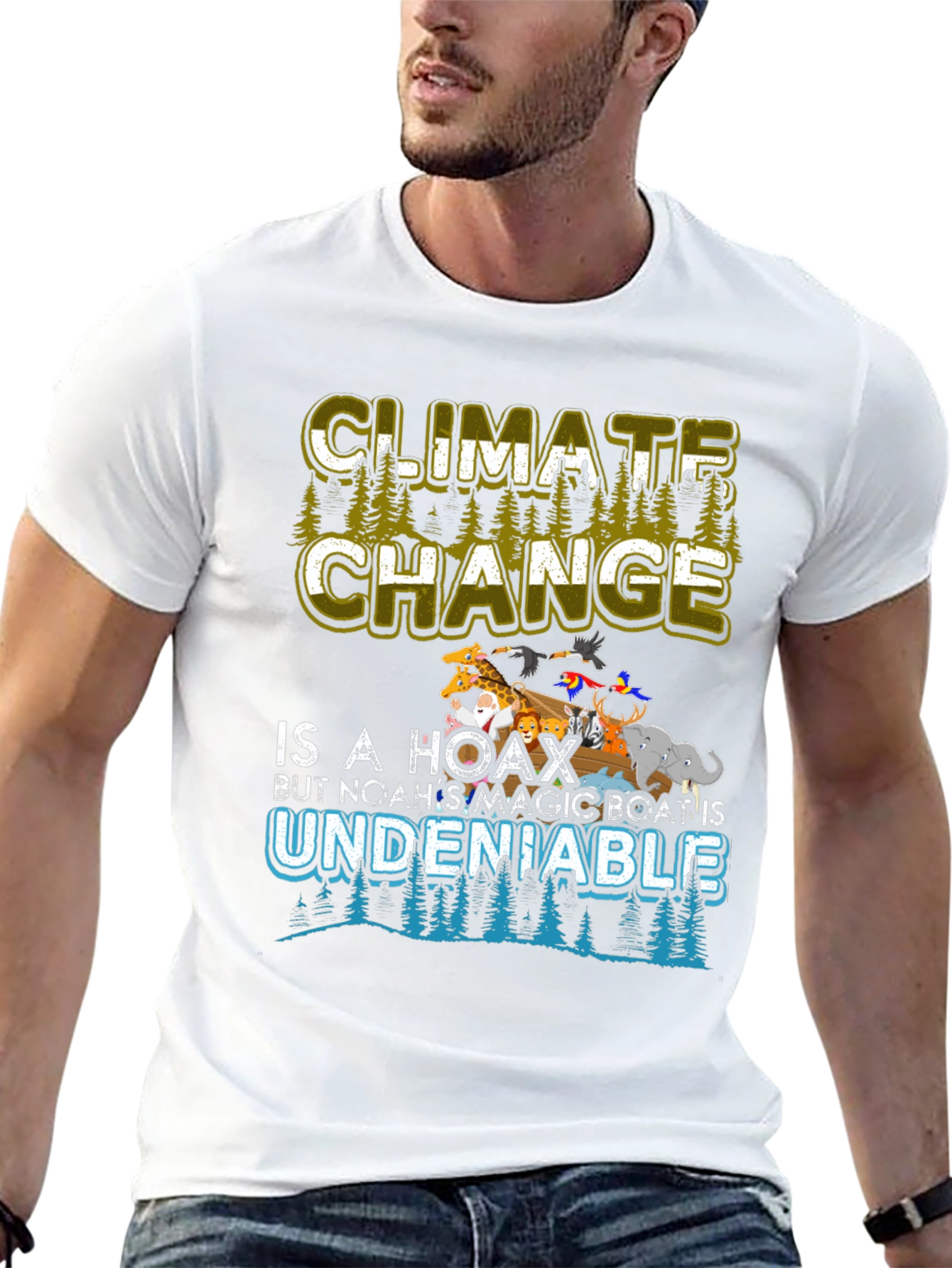 Black Climate Change is a Hoax T-Shirt view 13