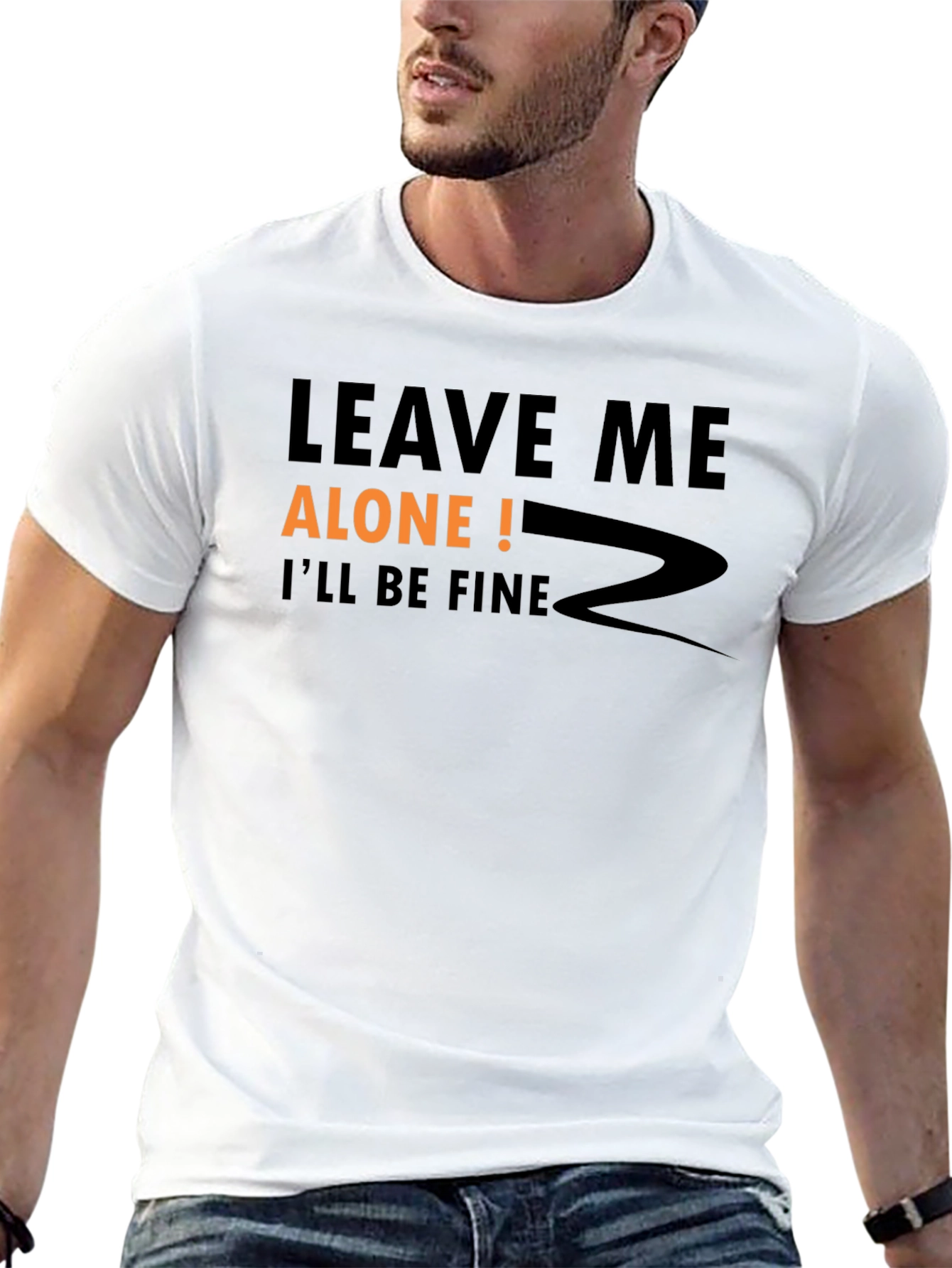 Black Leave Me Alone Graphic Tee view 13
