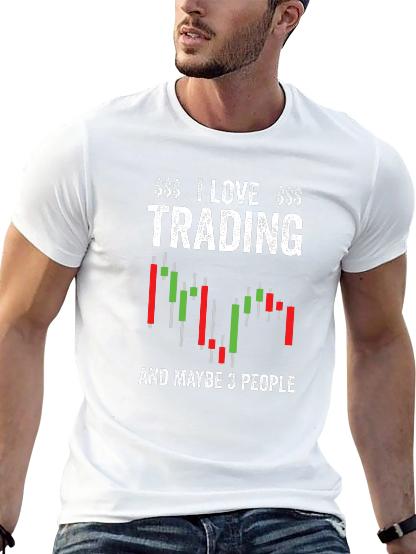 Black I Love Trading Funny Stock Market T-Shirt view 13