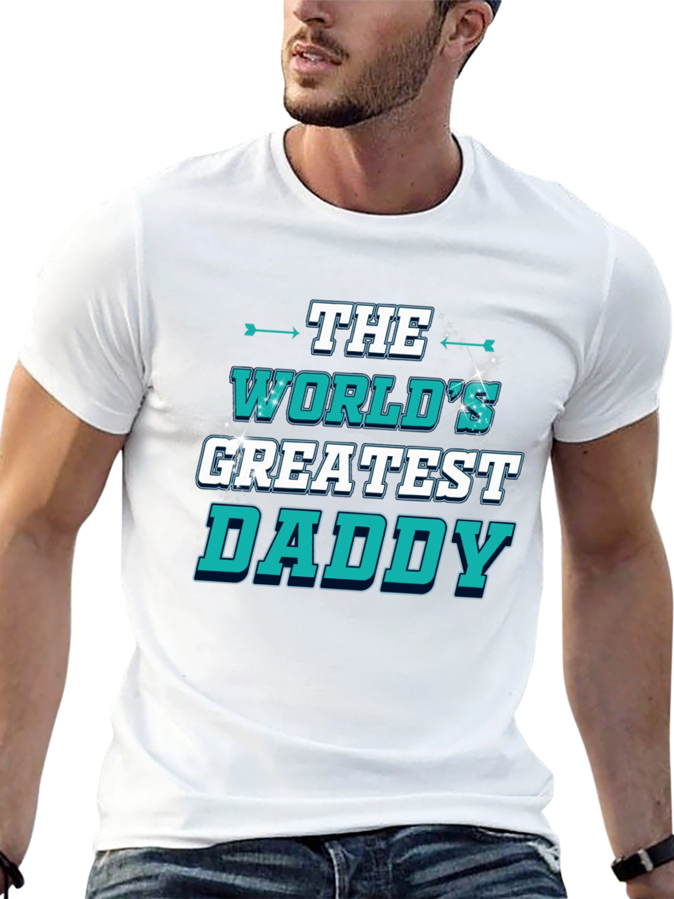 Black World's Greatest Daddy T-Shirt - Gift for Dad view 13