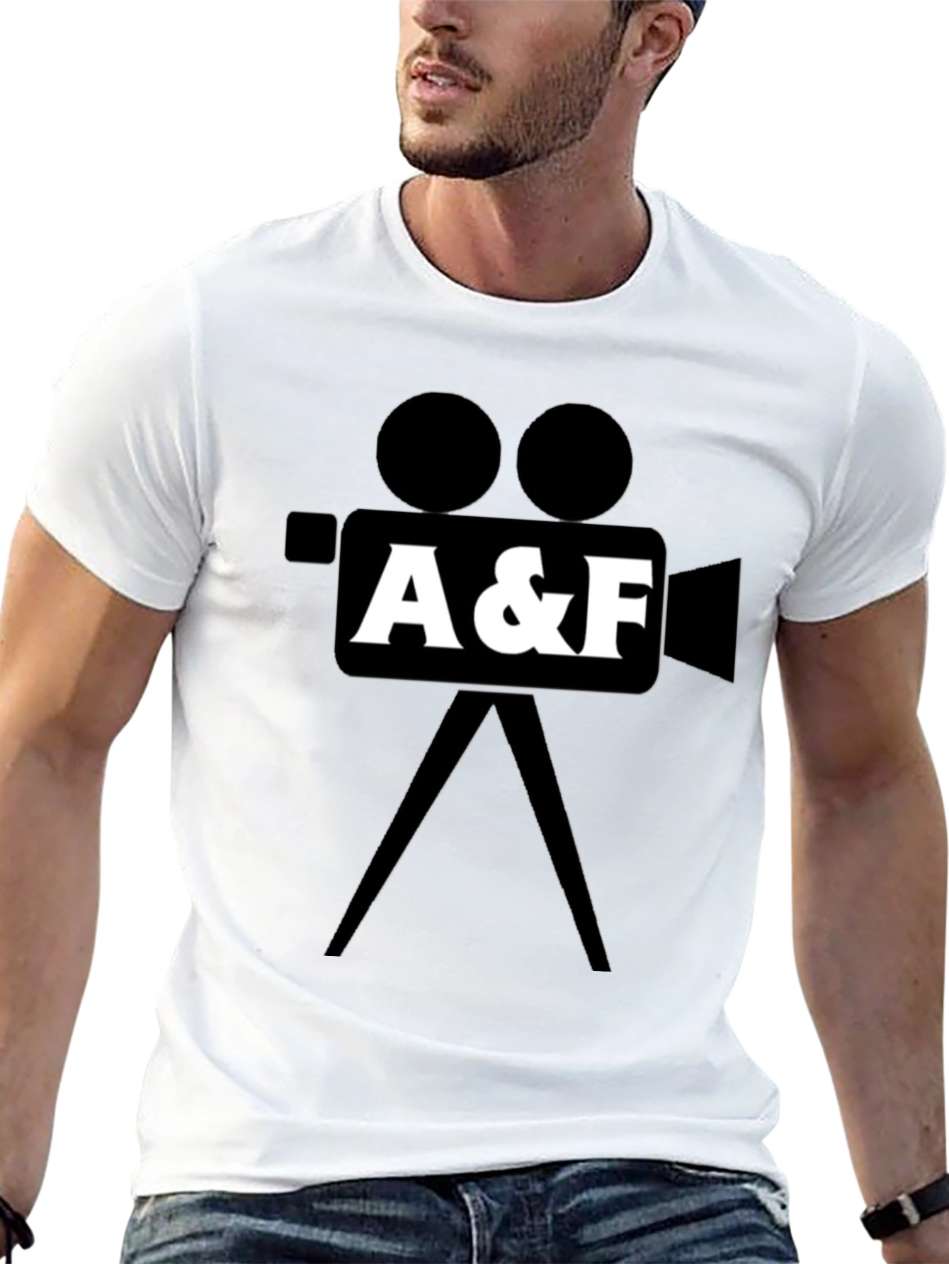 Black A&F Camera Graphic T-Shirt - Black view 13