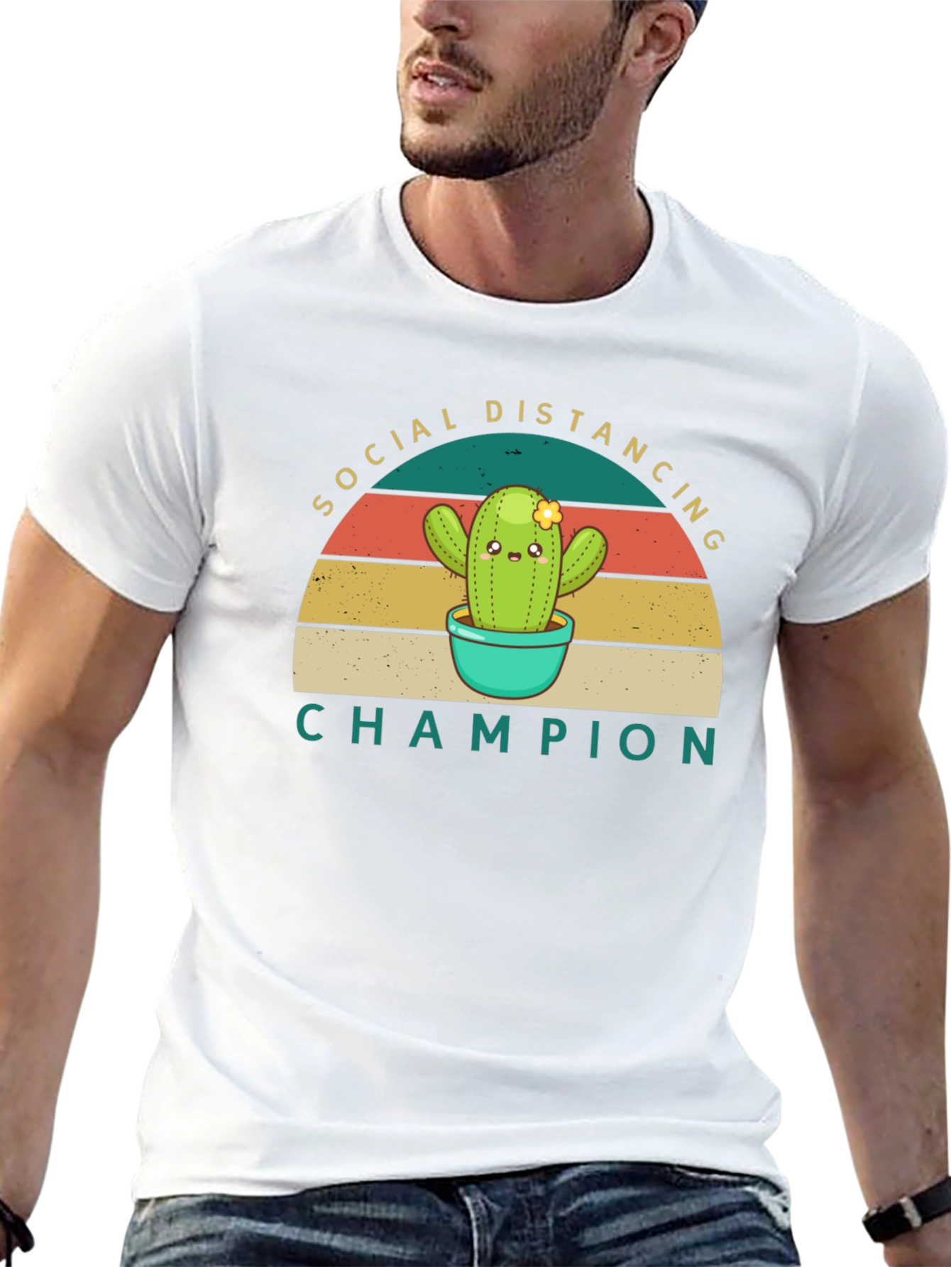 Black Social Distancing Champion Graphic Tee view 13