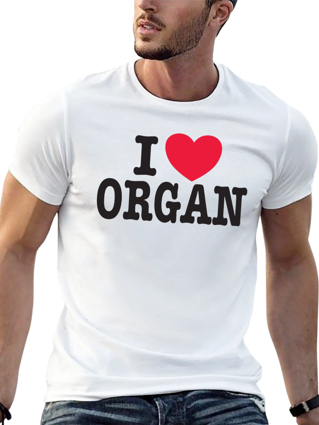 Black I Heart Organ Donation Awareness T-Shirt view 13