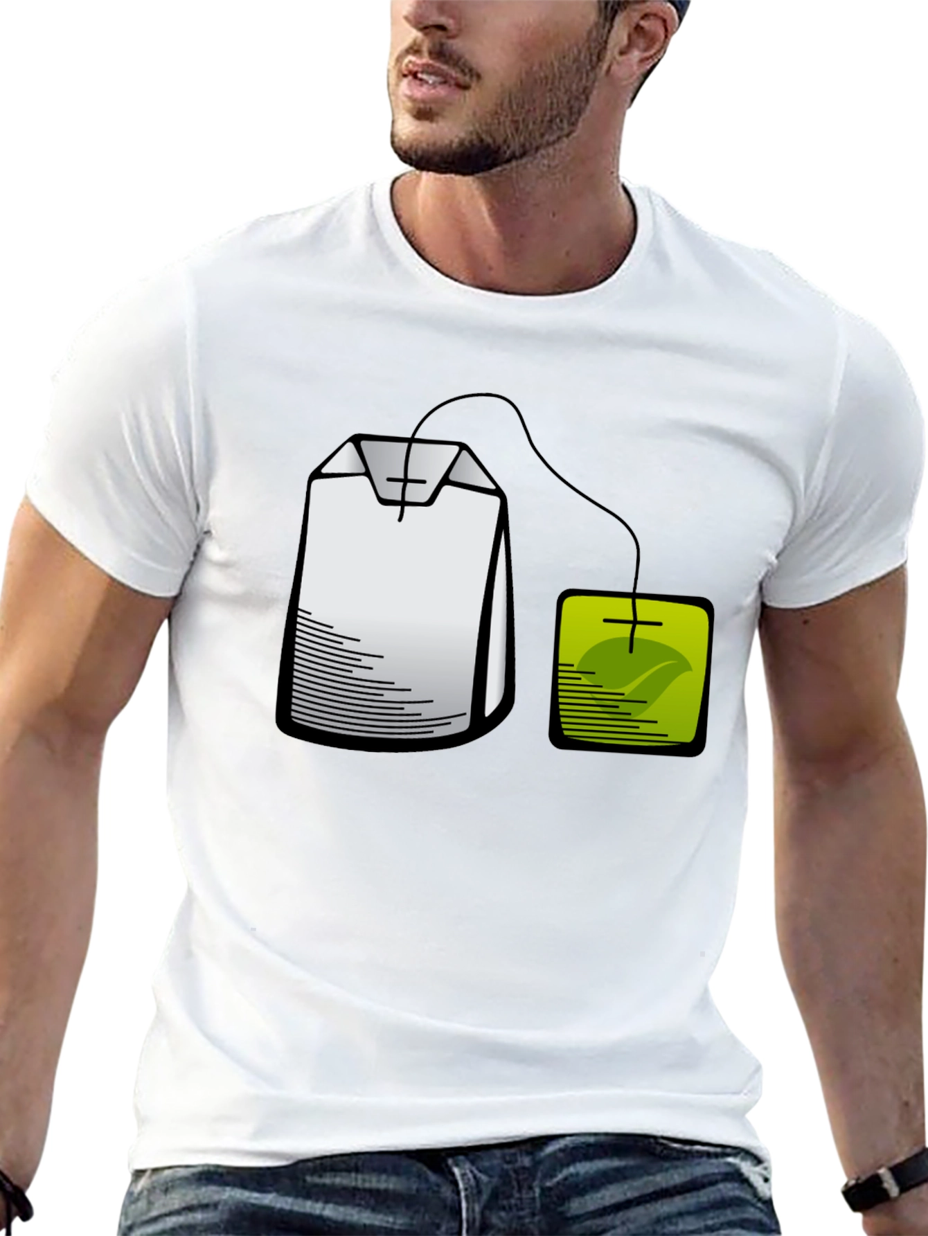 Black Tea Bag Graphic T-Shirt - Brewtiful Style! view 13