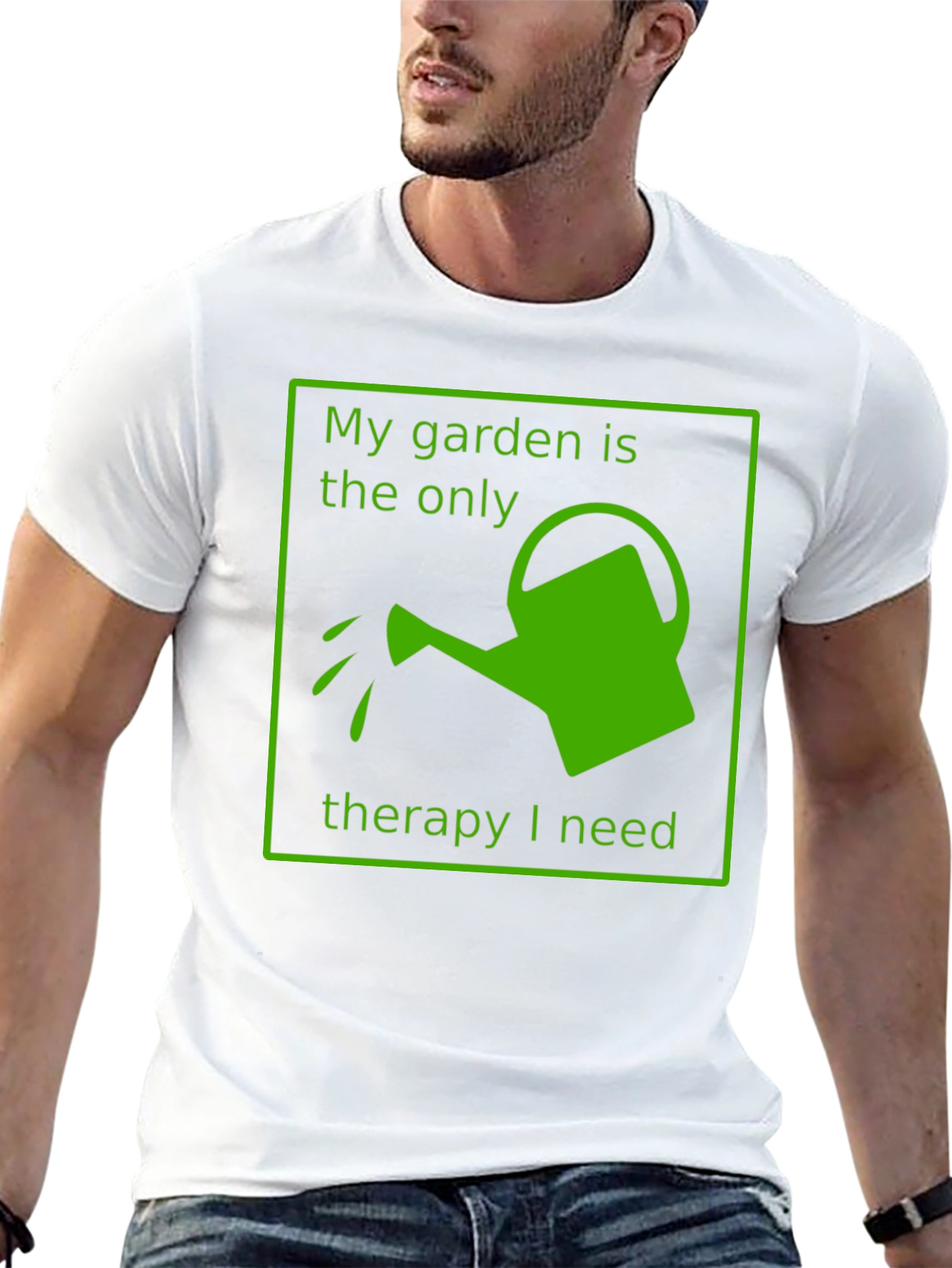 Black Gardening Therapy T-Shirt - My Garden is My Therapy view 13