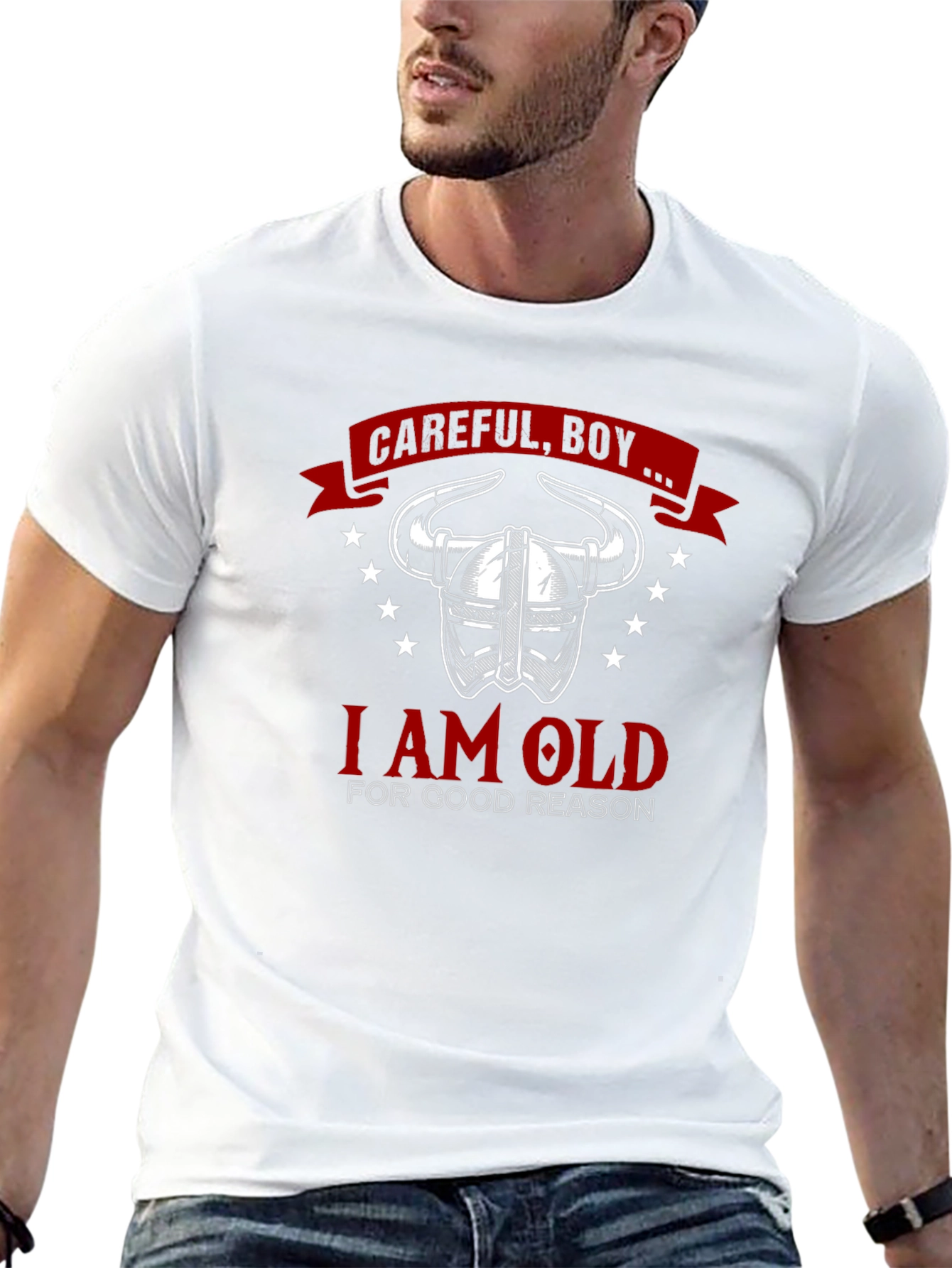Black Careful, Boy, I Am Old for Good Reason T-Shirt view 13