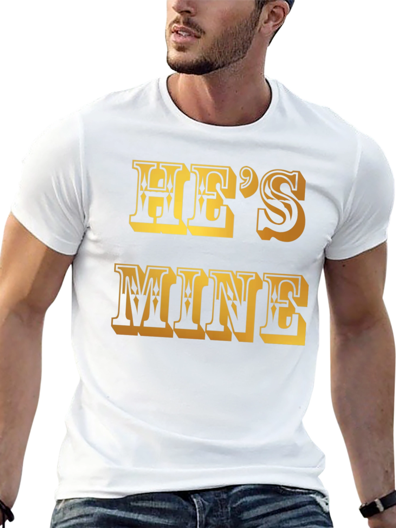 Black He's Mine Graphic T-Shirt view 13