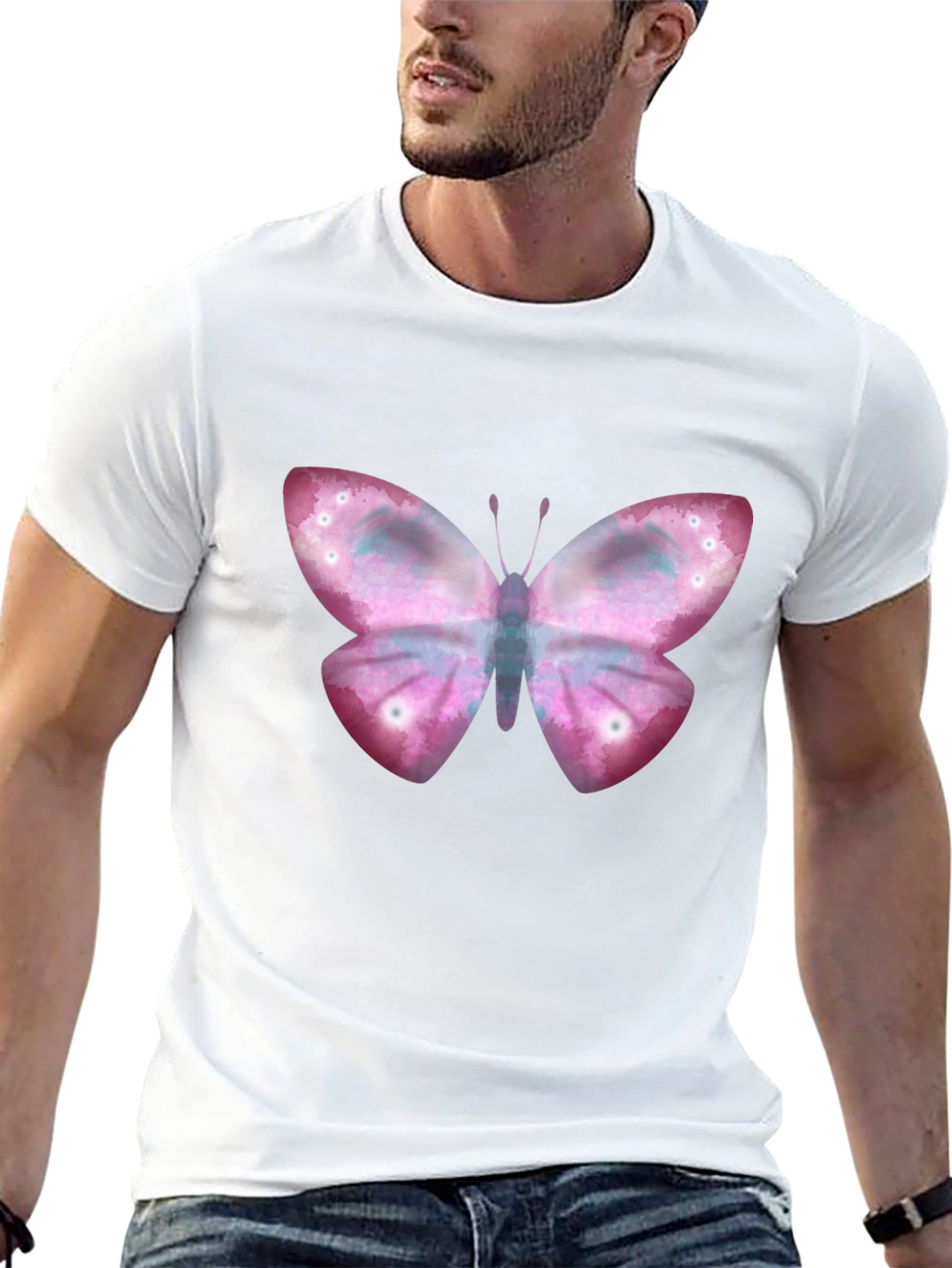 Black Butterfly Graphic Tee - Stylish Casual Wear view 13