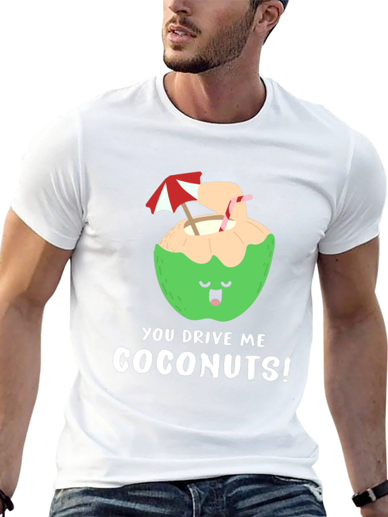 Black You Drive Me Coconuts! T-Shirt view 13