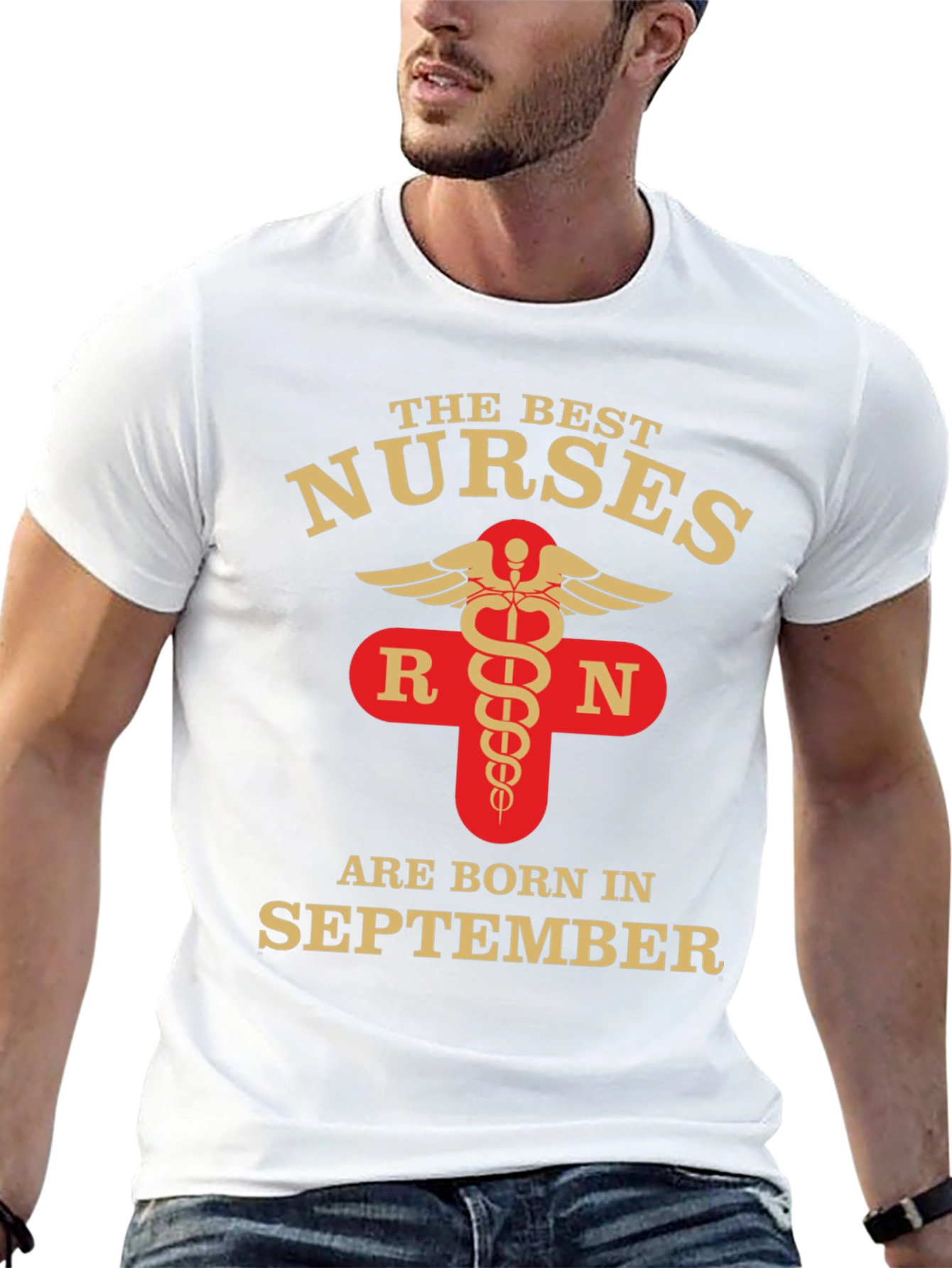 Black Best Nurses Born in September T-Shirt RN view 13