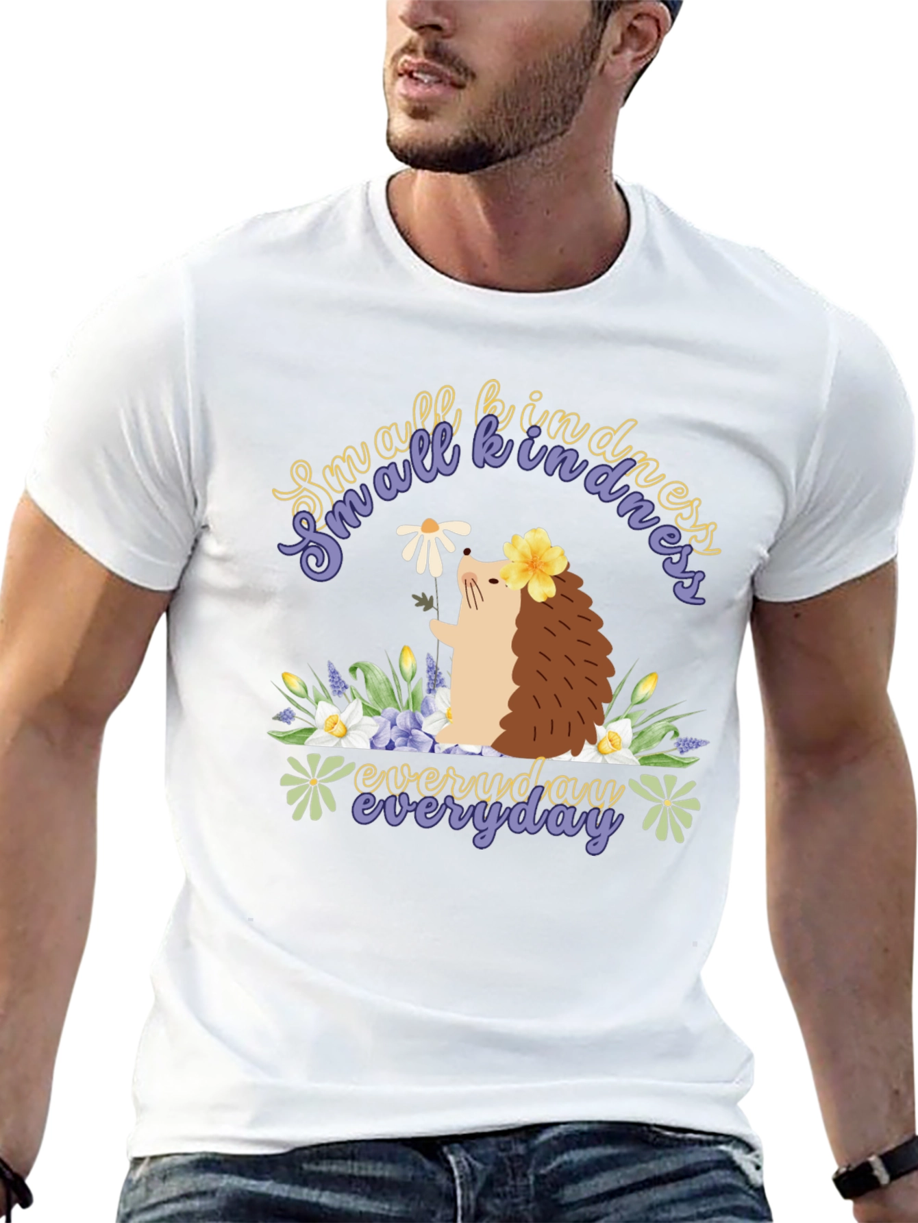 Black Kindness Hedgehog T-Shirt - Everyday Kindness view 13